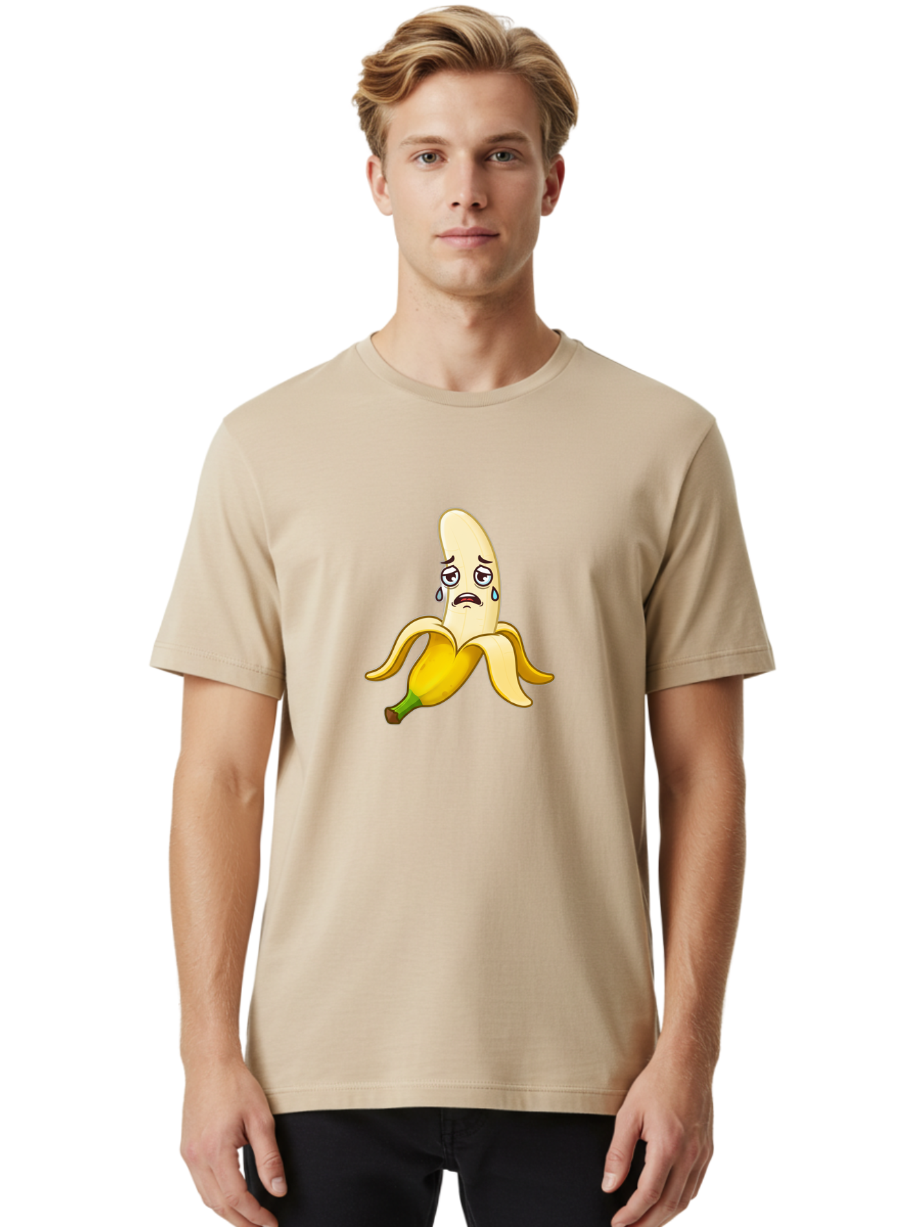 Sad-Banana-1 Men'S Graphic Tee, 100% Cotton, Comfortable Casual Summer Wear, Machine Washable, Vintage Camera, Old Camera, Antique Camera, Black Camera, Classic Photography, Photography Equipment, Nostalgic Device, Film Camera, Camera Art Ban389 24