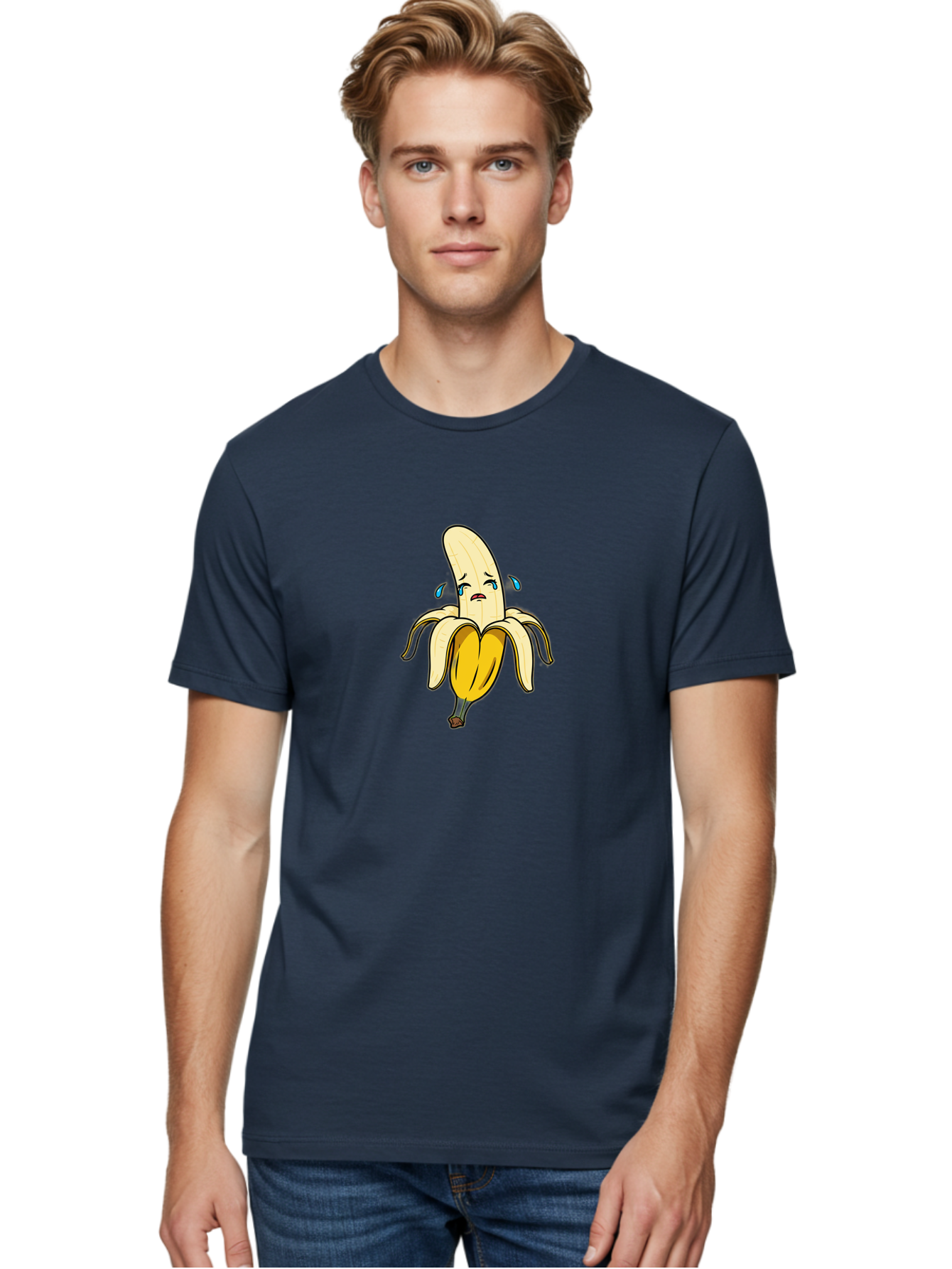 Sad-Banana-2 Men'S Graphic Tee, 100% Cotton, Comfortable Casual Summer Wear, Machine Washable, Vintage Camera, Old Camera, Antique Camera, Black Camera, Classic Photography, Photography Equipment, Nostalgic Device, Film Camera, Camera Art Ban390 16