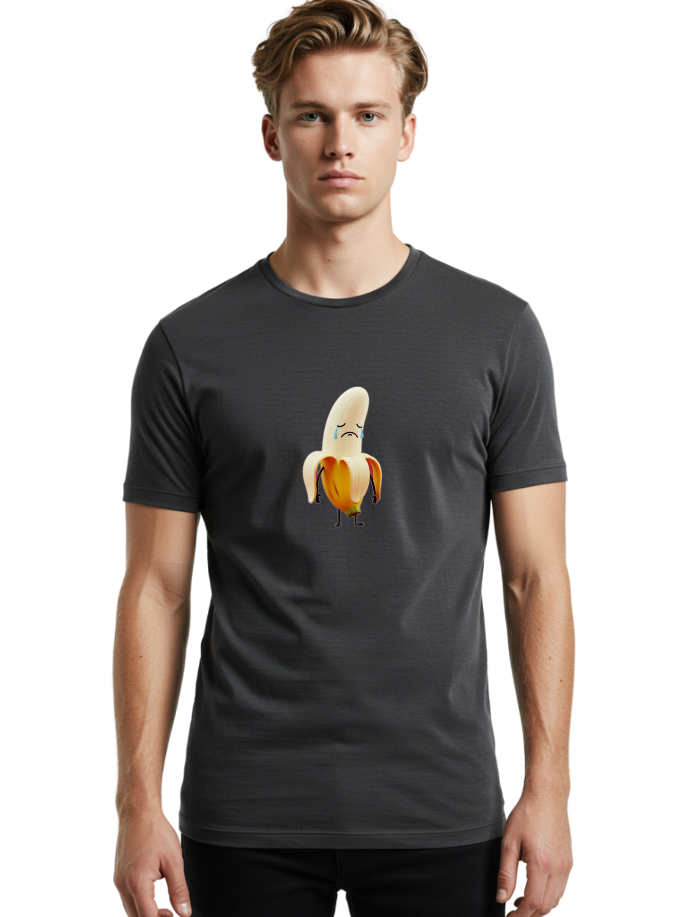 Sad-Banana-3 Men'S Graphic Tee, 100% Cotton, Comfortable Casual Summer Wear, Machine Washable, Vintage Camera, Old Camera, Antique Camera, Black Camera, Classic Photography, Photography Equipment, Nostalgic Device, Film Camera, Camera Art Ban391 25