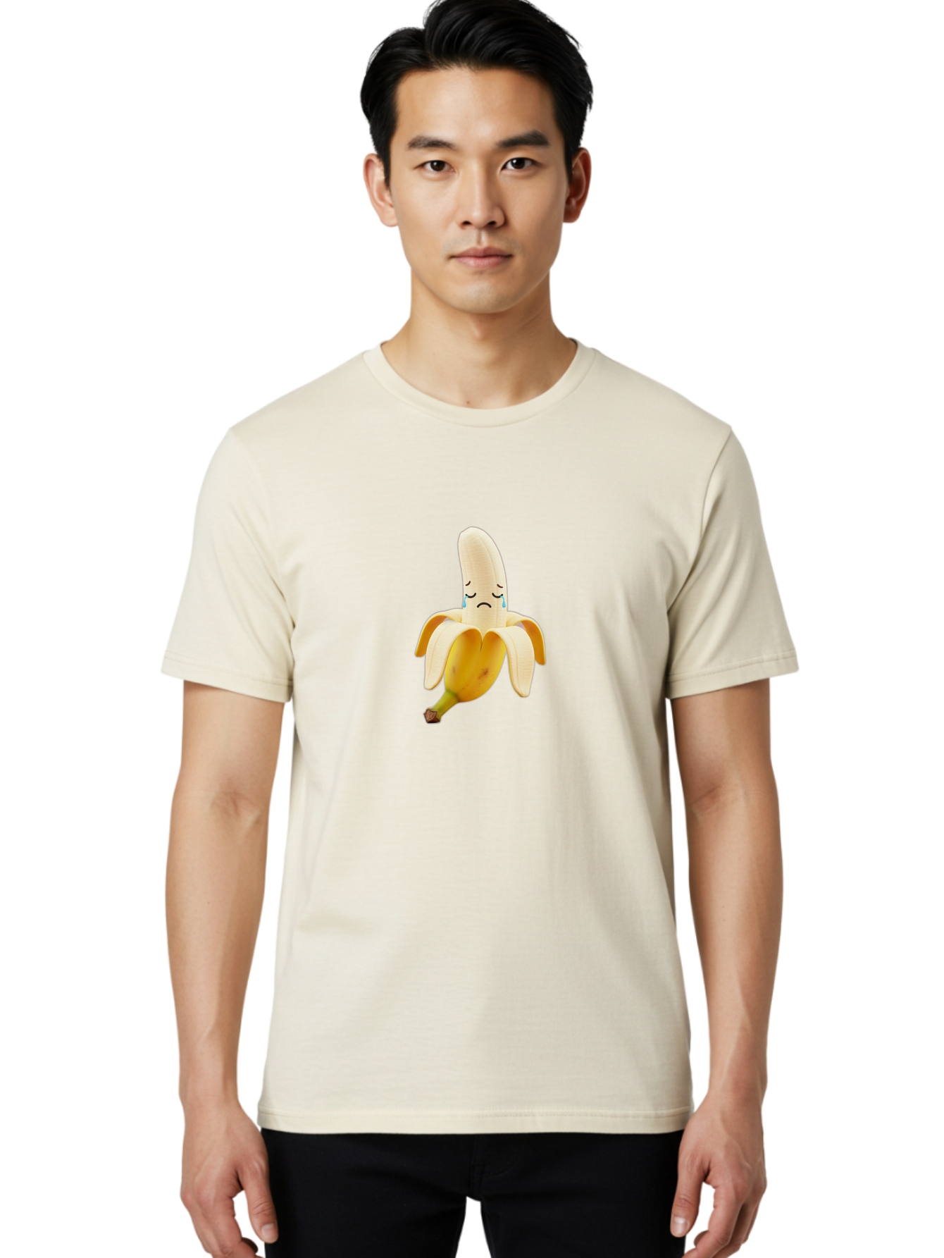 Sad-Banana-4 Men'S Graphic Tee, 100% Cotton, Comfortable Casual Summer Wear, Machine Washable, Vintage Camera, Old Camera, Antique Camera, Black Camera, Classic Photography, Photography Equipment, Nostalgic Device, Film Camera, Camera Art Ban392 24