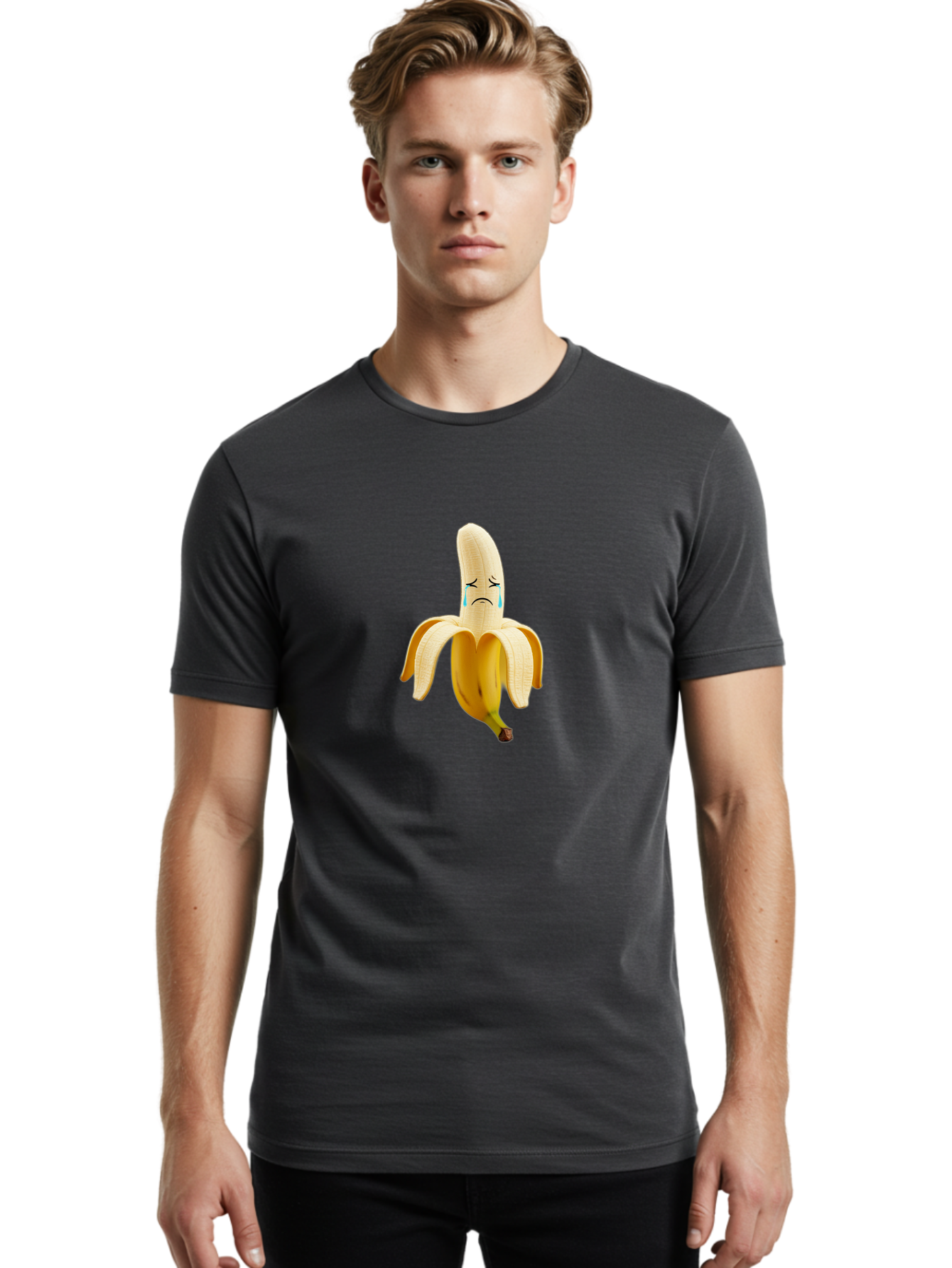 Sad-Banana-5 Men'S Graphic Tee, 100% Cotton, Comfortable Casual Summer Wear, Machine Washable, Vintage Camera, Old Camera, Antique Camera, Black Camera, Classic Photography, Photography Equipment, Nostalgic Device, Film Camera, Camera Art Ban393 28