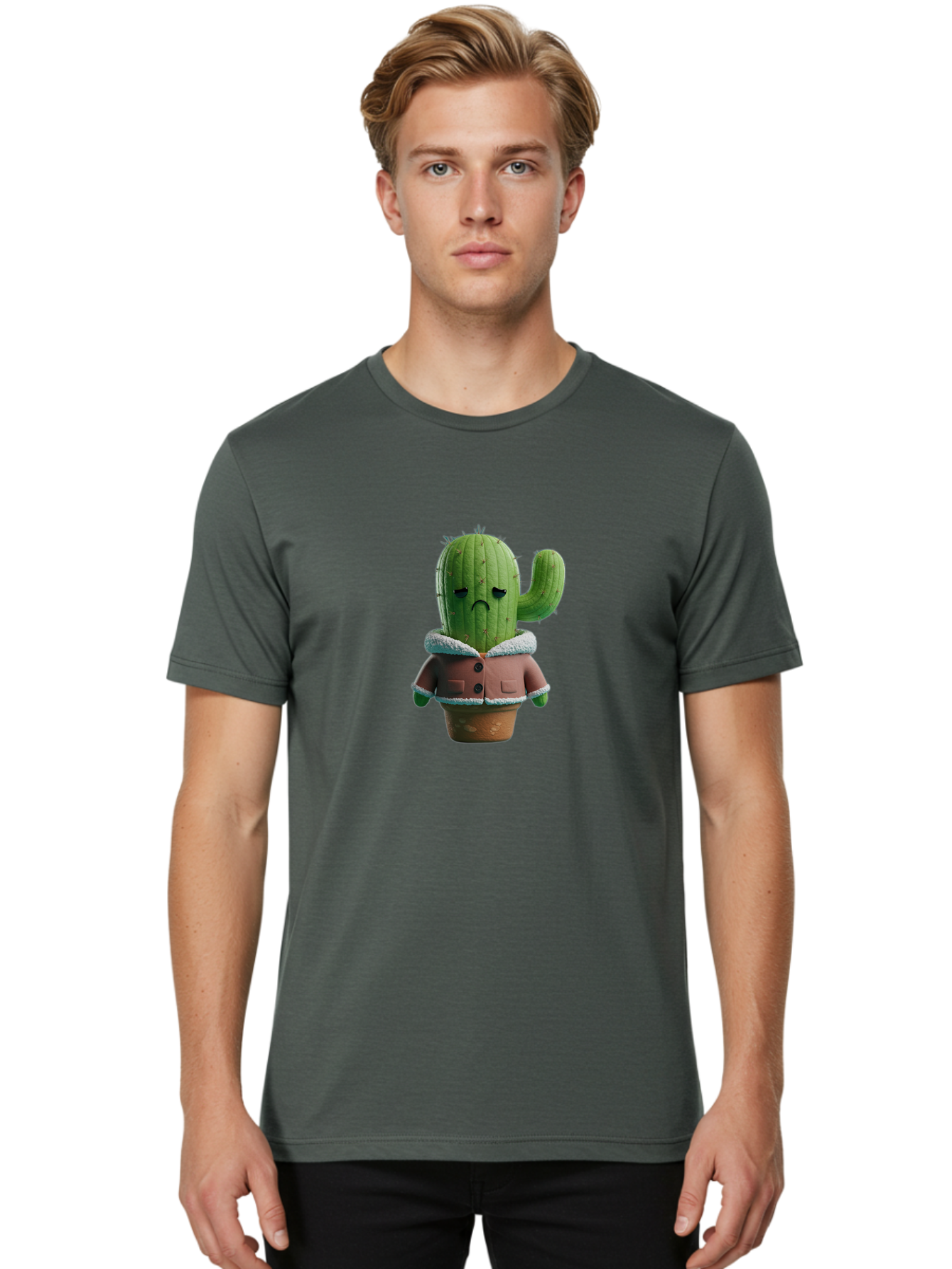 Sad-Cactus-1 Men'S Graphic Tee, 100% Cotton, Comfortable Casual Summer Wear, Machine Washable, Vintage Camera, Old Camera, Antique Camera, Black Camera, Classic Photography, Photography Equipment, Nostalgic Device, Film Camera, Camera Art Ban396 26