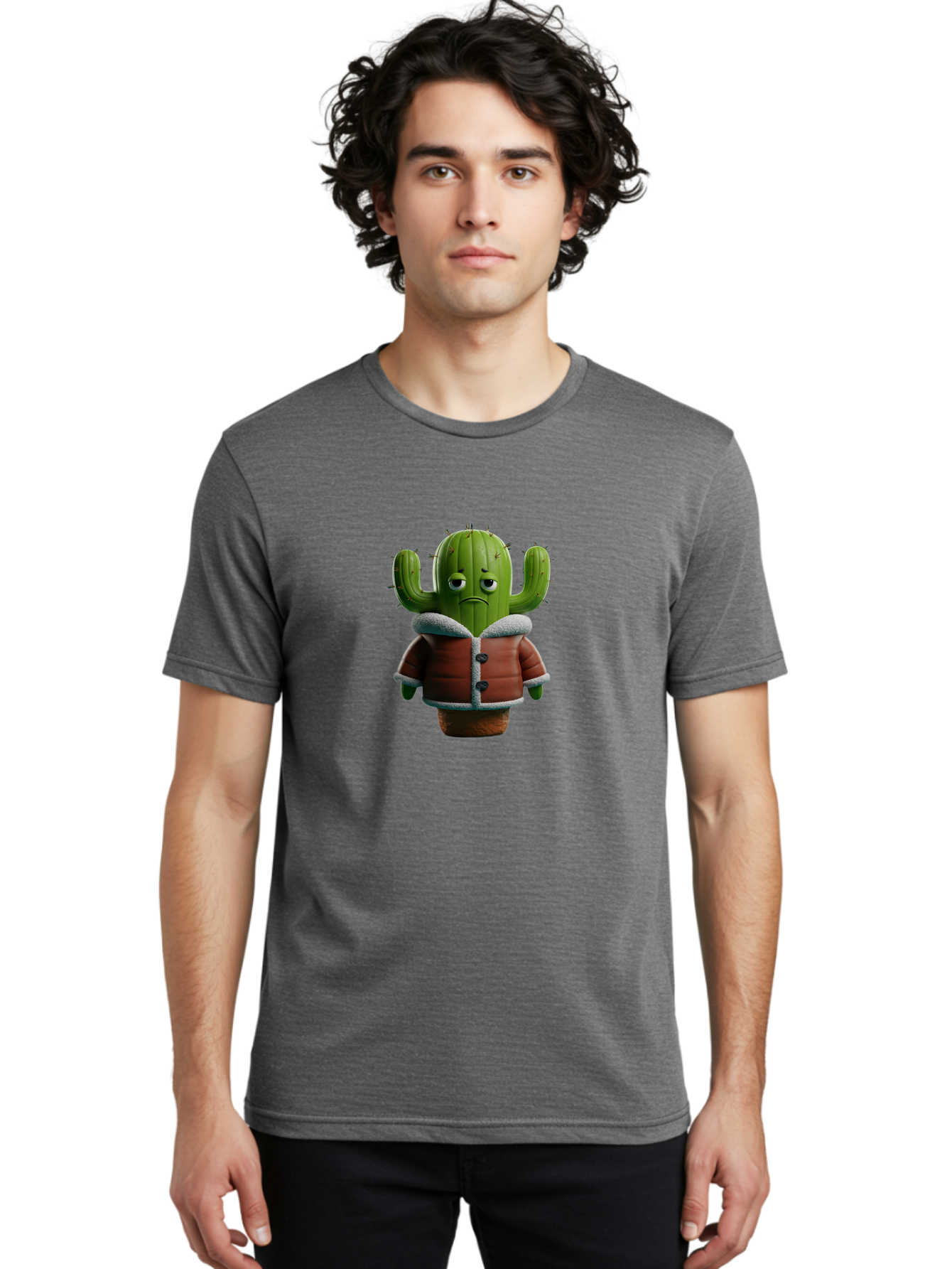 Sad-Cactus-2 Men'S Graphic Tee, 100% Cotton, Comfortable Casual Summer Wear, Machine Washable, Vintage Camera, Old Camera, Antique Camera, Black Camera, Classic Photography, Photography Equipment, Nostalgic Device, Film Camera, Camera Art Ban397 24