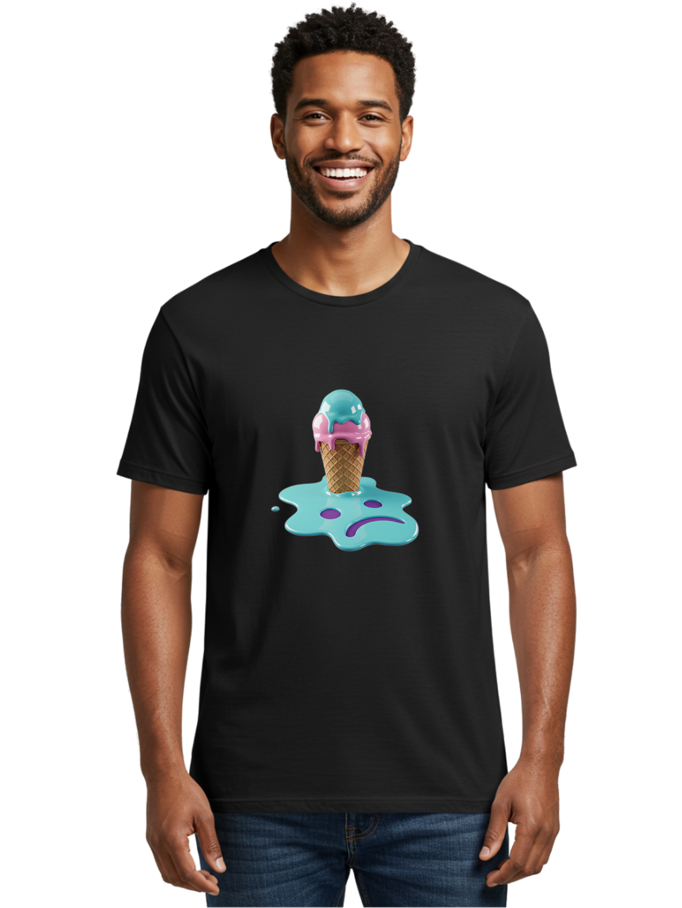 Sad-Ice-Cream Men'S Graphic Tee, 100% Cotton, Comfortable Casual Summer Wear, Machine Washable, Vintage Camera, Old Camera, Antique Camera, Black Camera, Classic Photography, Photography Equipment, Nostalgic Device, Film Camera, Camera Art Ban401 24