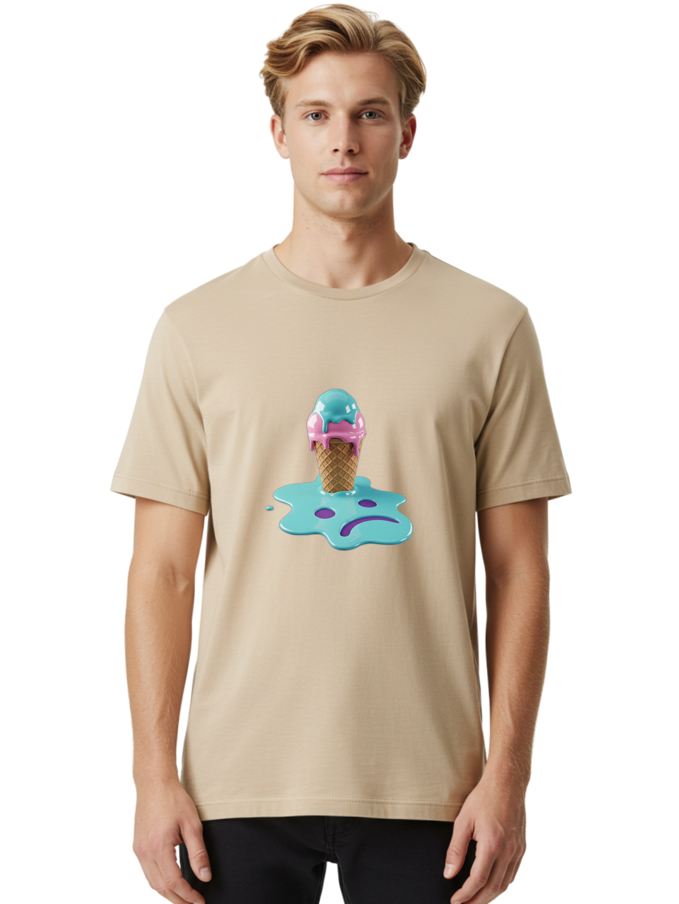 Sad-Ice-Cream Men'S Graphic Tee, 100% Cotton, Comfortable Casual Summer Wear, Machine Washable, Vintage Camera, Old Camera, Antique Camera, Black Camera, Classic Photography, Photography Equipment, Nostalgic Device, Film Camera, Camera Art Ban401 19