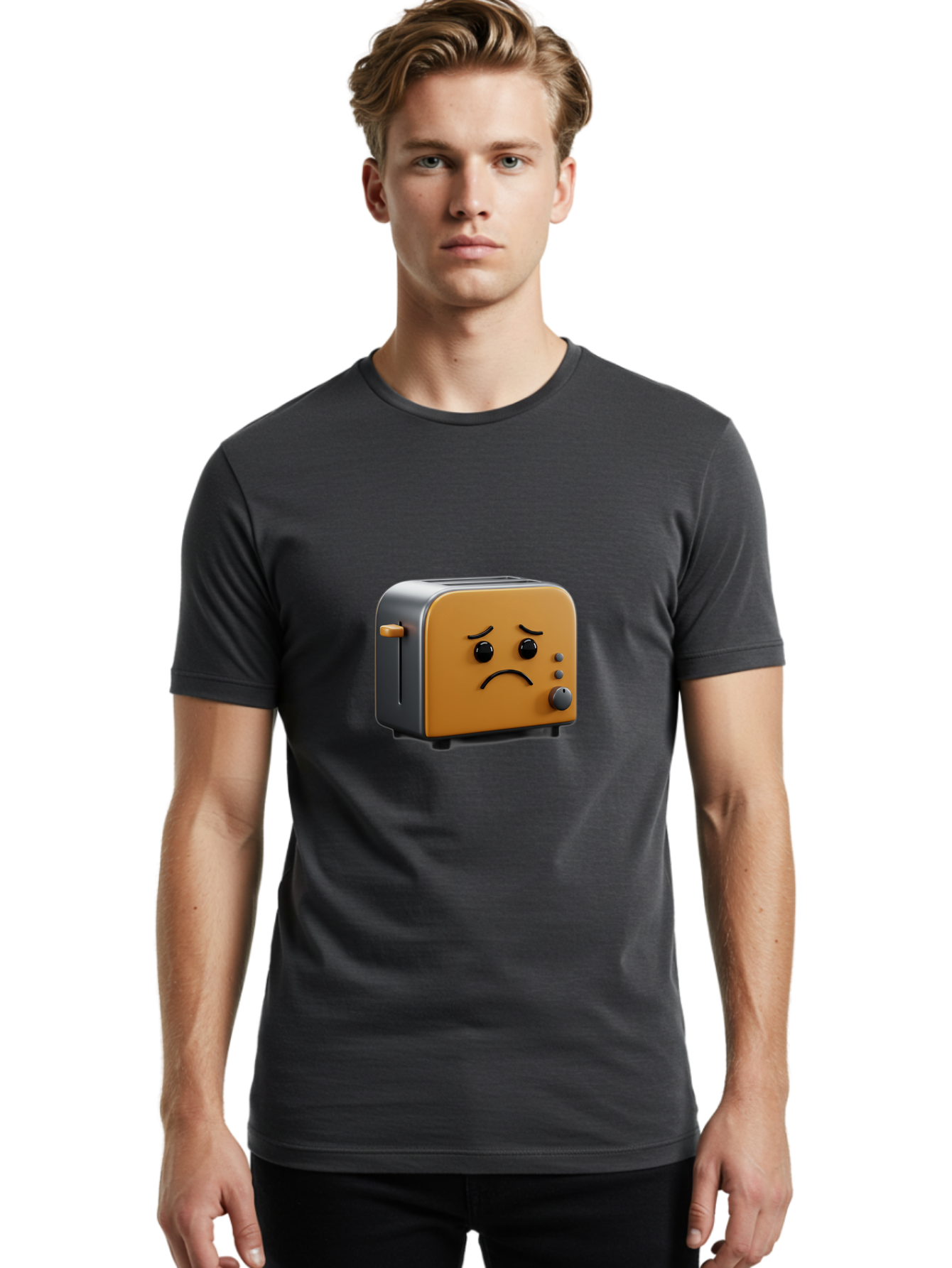 Sad-Toaster-6 Men'S Graphic Tee, 100% Cotton, Comfortable Casual Summer Wear, Machine Washable, Vintage Camera, Old Camera, Antique Camera, Black Camera, Classic Photography, Photography Equipment, Nostalgic Device, Film Camera, Camera Art Ban412 24