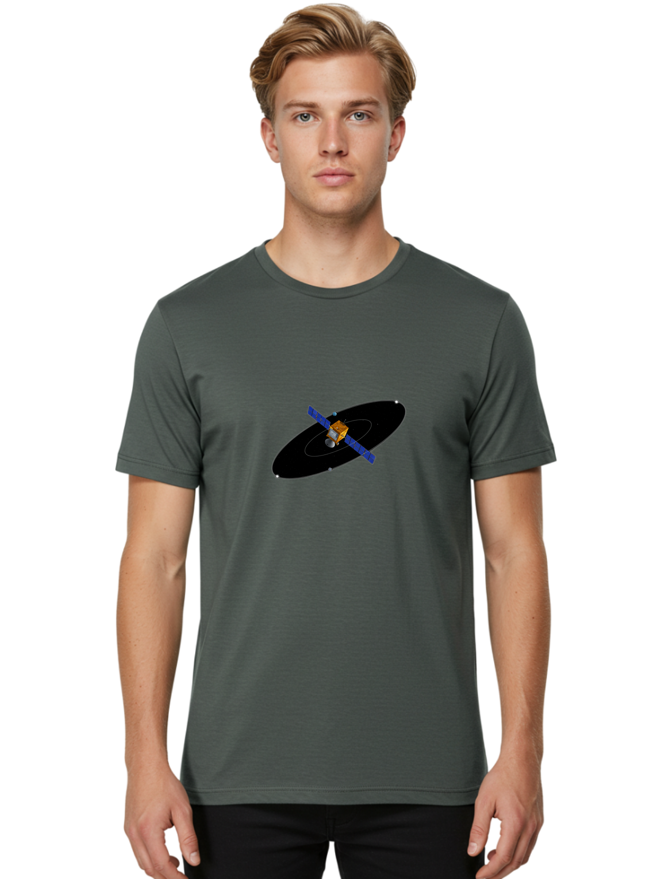 Satellite Men'S Graphic Tee, 100% Cotton, Comfortable Casual Summer Wear, Machine Washable, Vintage Camera, Old Camera, Antique Camera, Black Camera, Classic Photography, Photography Equipment, Nostalgic Device, Film Camera, Camera Art Ban426 19