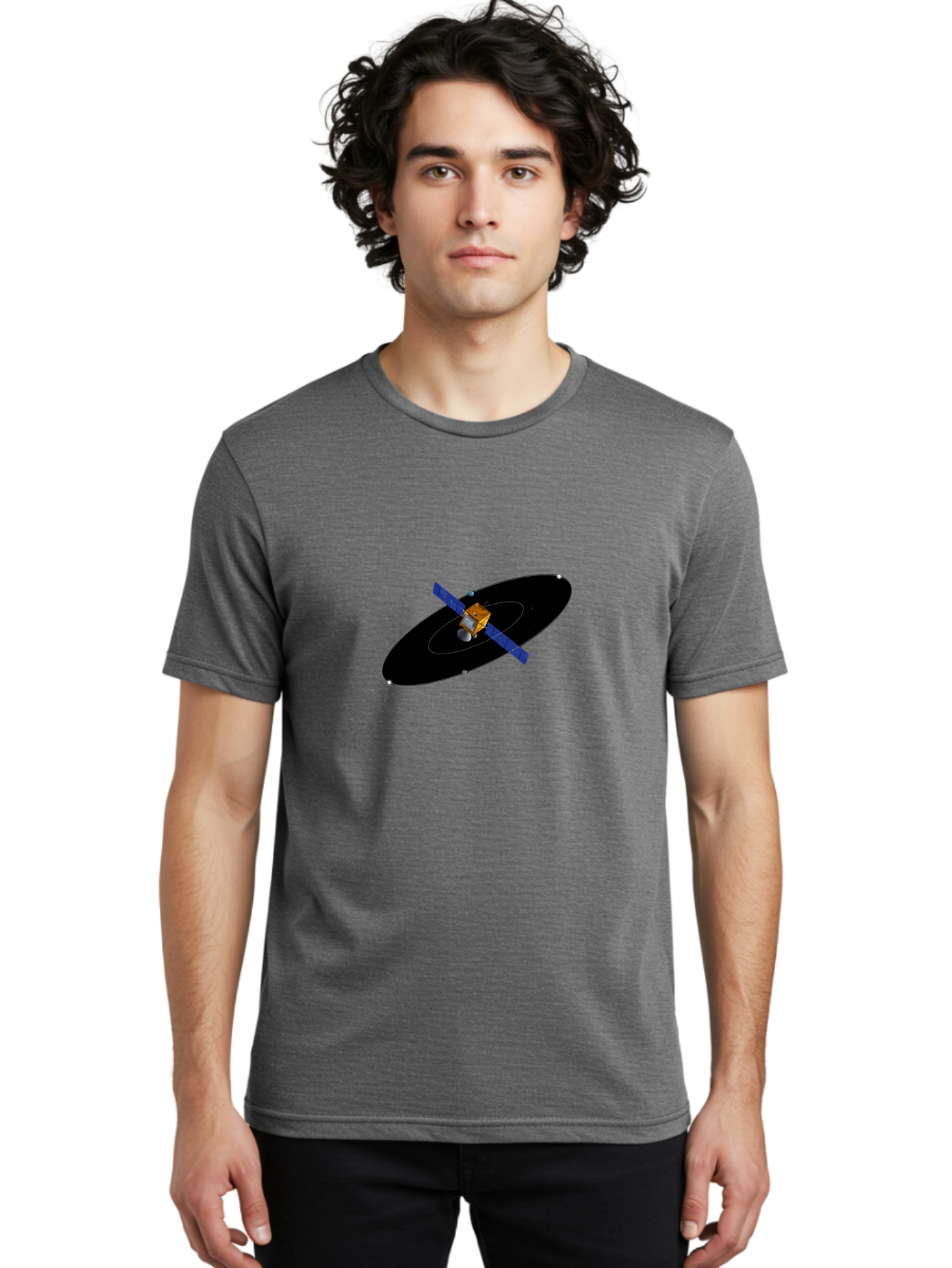 Satellite Men'S Graphic Tee, 100% Cotton, Comfortable Casual Summer Wear, Machine Washable, Vintage Camera, Old Camera, Antique Camera, Black Camera, Classic Photography, Photography Equipment, Nostalgic Device, Film Camera, Camera Art Ban426 25