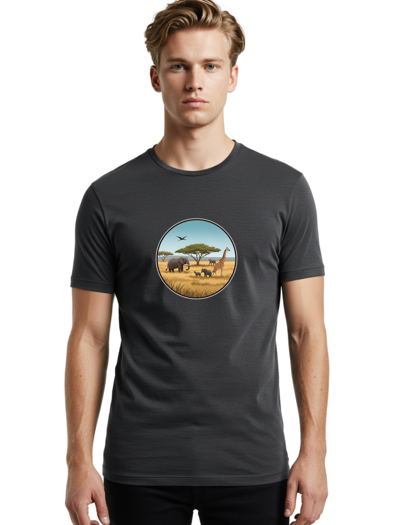 Savannah-Animals Men'S Graphic Tee, 100% Cotton, Comfortable Casual Summer Wear, Machine Washable, Vintage Camera, Old Camera, Antique Camera, Black Camera, Classic Photography, Photography Equipment, Nostalgic Device, Film Camera, Camera Art Ban429 23