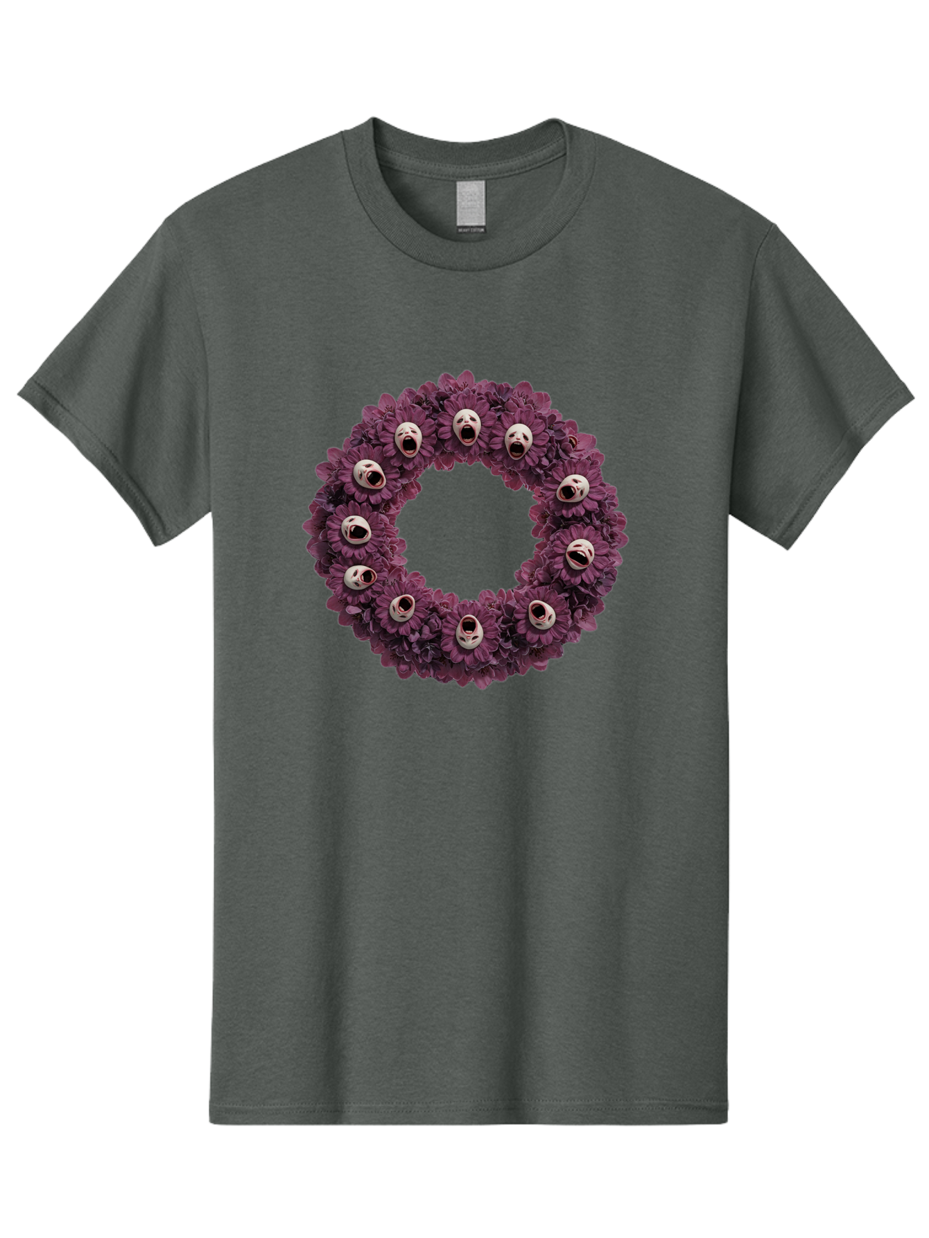 Scream-Faces-Wreath Men'S Graphic Tee, 100% Cotton, Comfortable Casual Summer Wear, Machine Washable, Vintage Camera, Old Camera, Antique Camera, Black Camera, Classic Photography, Photography Equipment, Nostalgic Device, Film Camera, Ban436 11