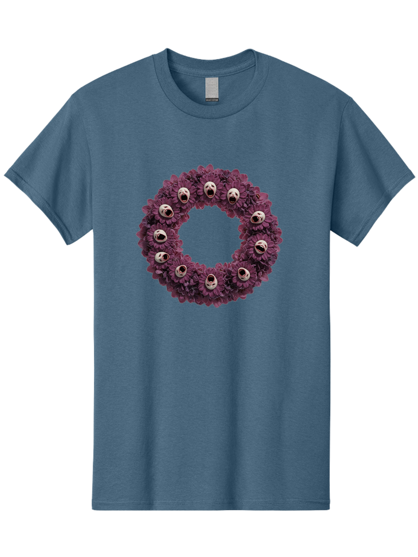 Scream-Faces-Wreath Men'S Graphic Tee, 100% Cotton, Comfortable Casual Summer Wear, Machine Washable, Vintage Camera, Old Camera, Antique Camera, Black Camera, Classic Photography, Photography Equipment, Nostalgic Device, Film Camera, Ban436 10