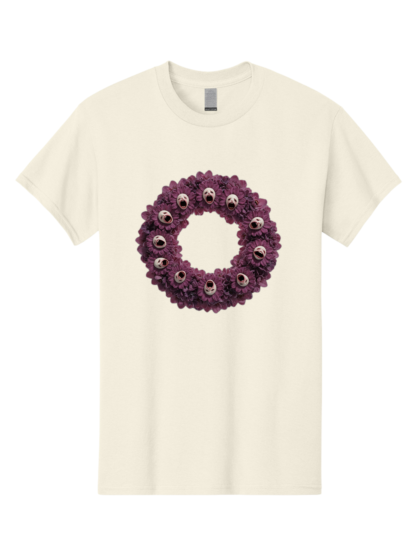 Scream-Faces-Wreath Men'S Graphic Tee, 100% Cotton, Comfortable Casual Summer Wear, Machine Washable, Vintage Camera, Old Camera, Antique Camera, Black Camera, Classic Photography, Photography Equipment, Nostalgic Device, Film Camera, Ban436 7