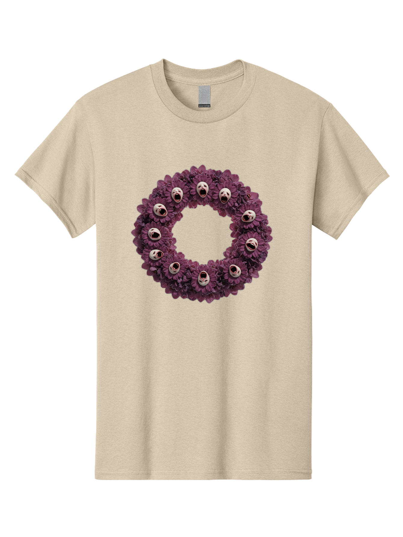 Scream-Faces-Wreath Men'S Graphic Tee, 100% Cotton, Comfortable Casual Summer Wear, Machine Washable, Vintage Camera, Old Camera, Antique Camera, Black Camera, Classic Photography, Photography Equipment, Nostalgic Device, Film Camera, Ban436 12