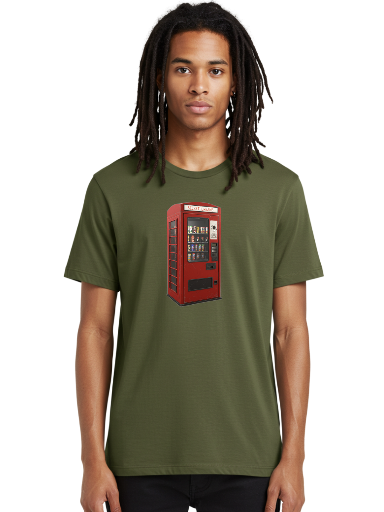 Secret-Dreams-Vending-Machine Men'S Graphic Tee, 100% Cotton, Comfortable Casual Summer Wear, Machine Washable, Vintage Camera, Old Camera, Antique Camera, Black Camera, Classic Photography, Photography Equipment, Nostalgic Device, Ban440 22