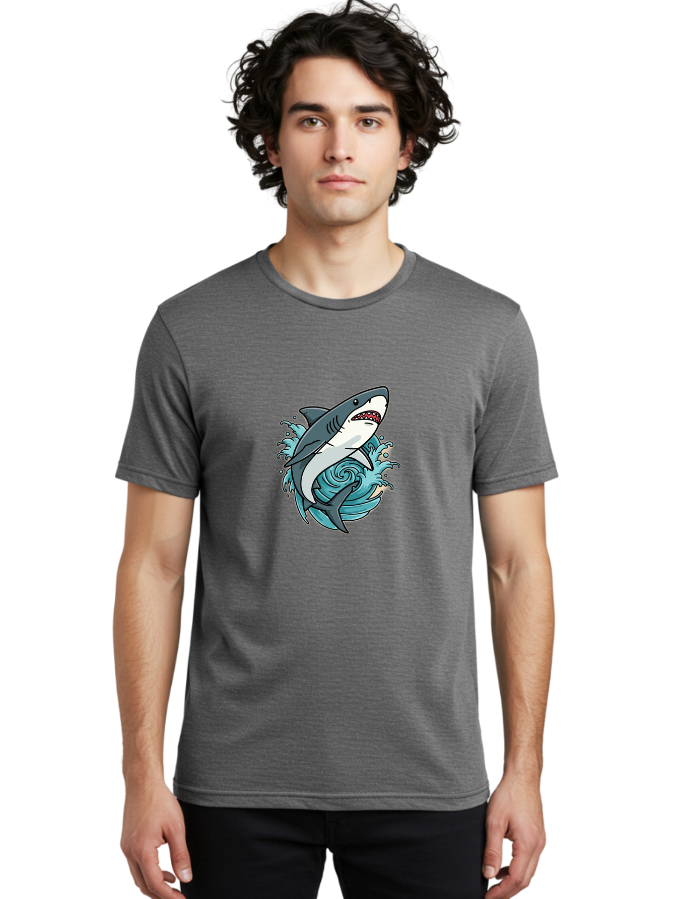 Shark-Attack Men'S Graphic Tee, 100% Cotton, Comfortable Casual Summer Wear, Machine Washable, Vintage Camera, Old Camera, Antique Camera, Black Camera, Classic Photography, Photography Equipment, Nostalgic Device, Film Camera, Camera Art Ban446 26