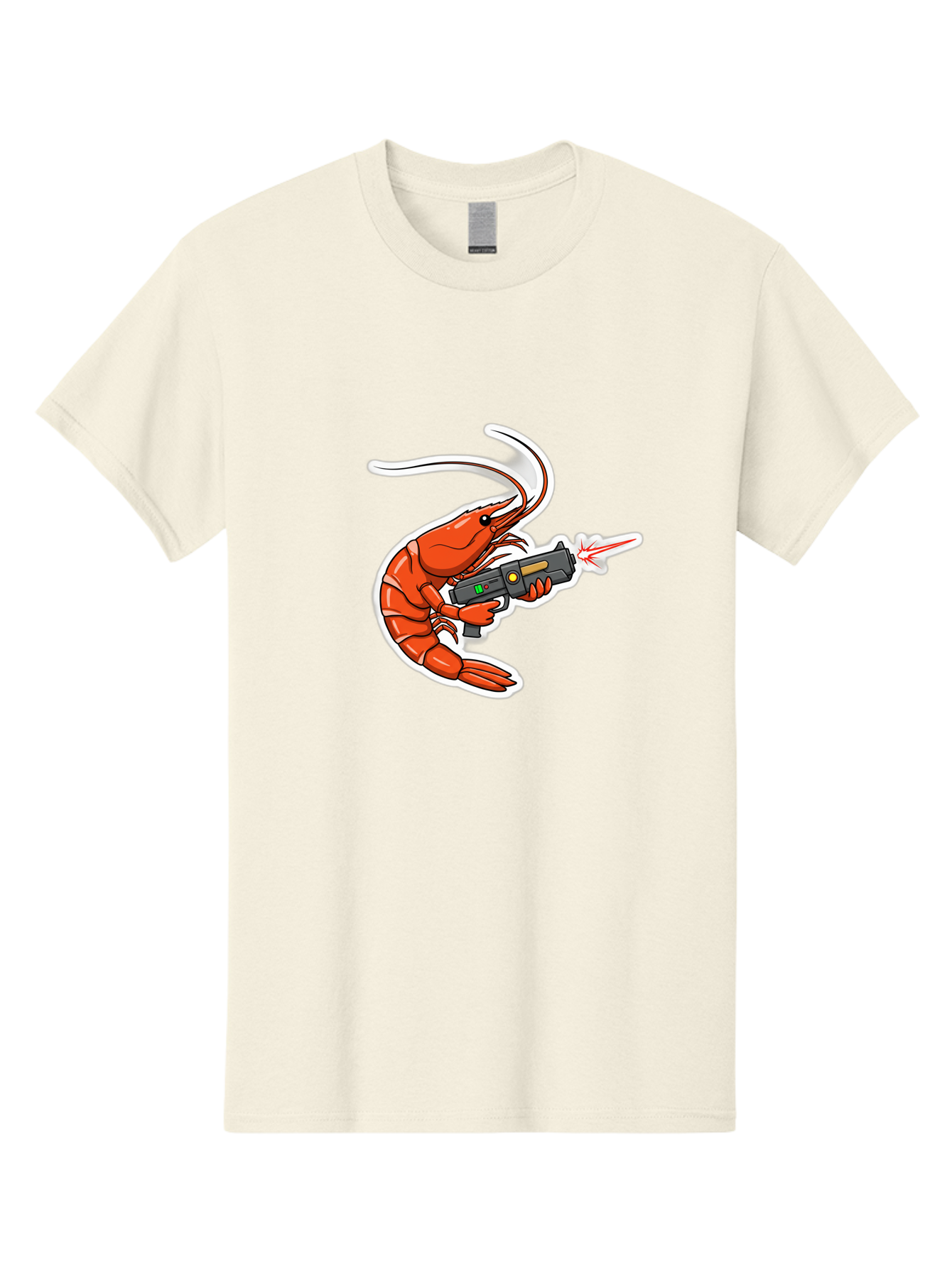 Shrimp-With-Gun-2 Men'S Graphic Tee, 100% Cotton, Comfortable Casual Summer Wear, Machine Washable, Vintage Camera, Old Camera, Antique Camera, Black Camera, Classic Photography, Photography Equipment, Nostalgic Device, Film Camera, Camera Art Ban461 9