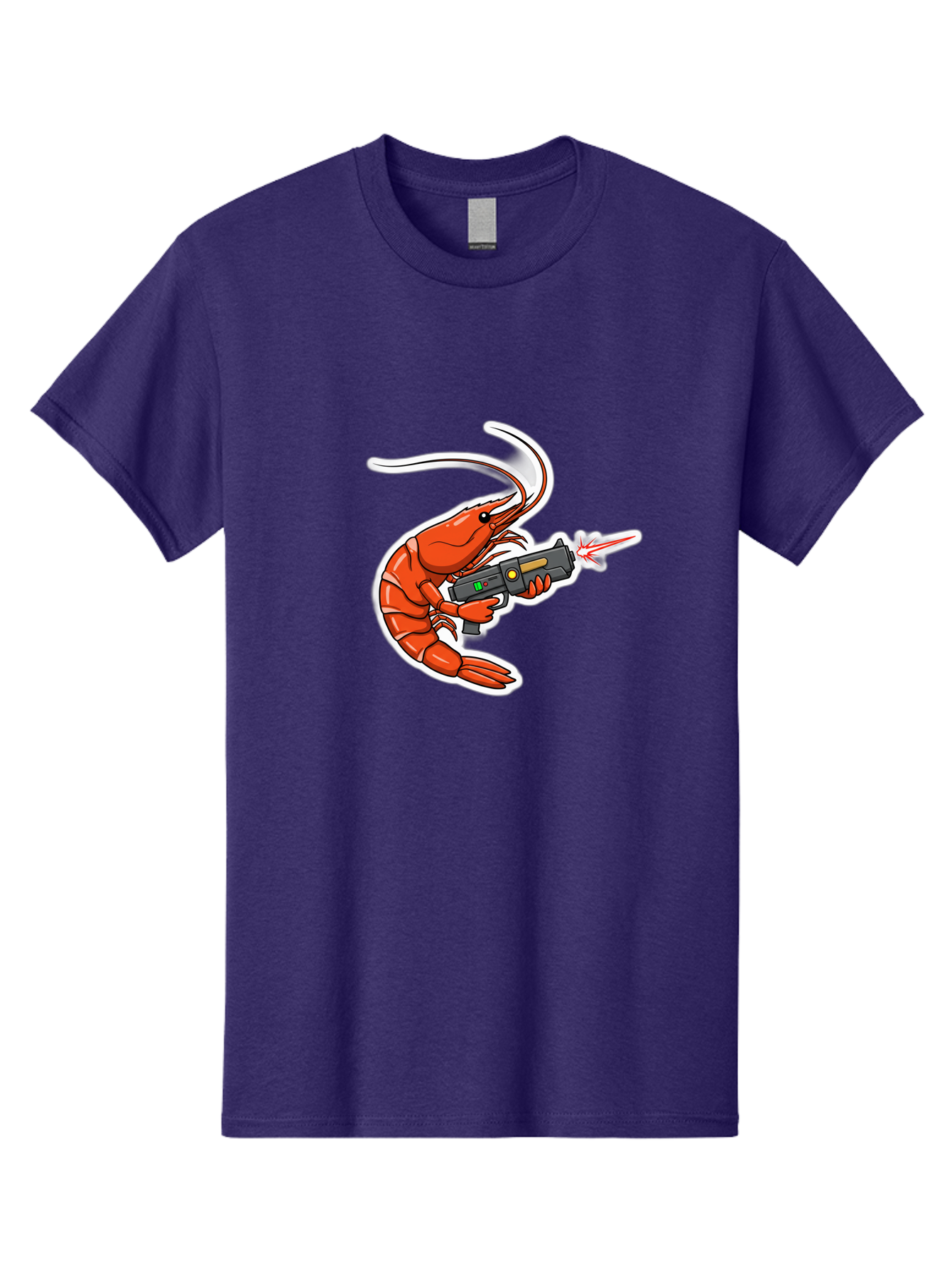 Shrimp-With-Gun-2 Men'S Graphic Tee, 100% Cotton, Comfortable Casual Summer Wear, Machine Washable, Vintage Camera, Old Camera, Antique Camera, Black Camera, Classic Photography, Photography Equipment, Nostalgic Device, Film Camera, Camera Art Ban461 3