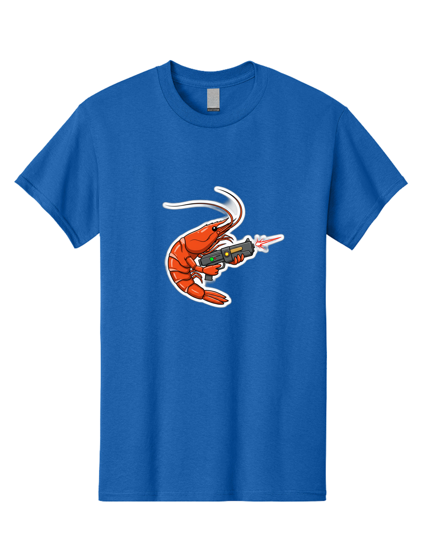 Shrimp-With-Gun-2 Men'S Graphic Tee, 100% Cotton, Comfortable Casual Summer Wear, Machine Washable, Vintage Camera, Old Camera, Antique Camera, Black Camera, Classic Photography, Photography Equipment, Nostalgic Device, Film Camera, Camera Art Ban461 5