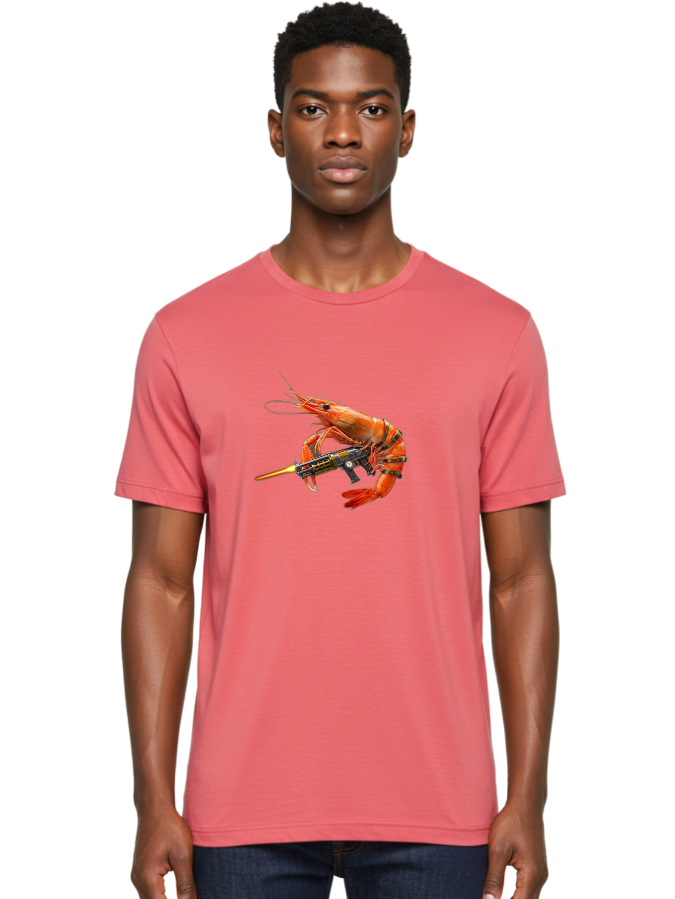 Shrimp-With-Gun Men'S Graphic Tee, 100% Cotton, Comfortable Casual Summer Wear, Machine Washable, Vintage Camera, Old Camera, Antique Camera, Black Camera, Classic Photography, Photography Equipment, Nostalgic Device, Film Camera, Camera Art Ban462 20
