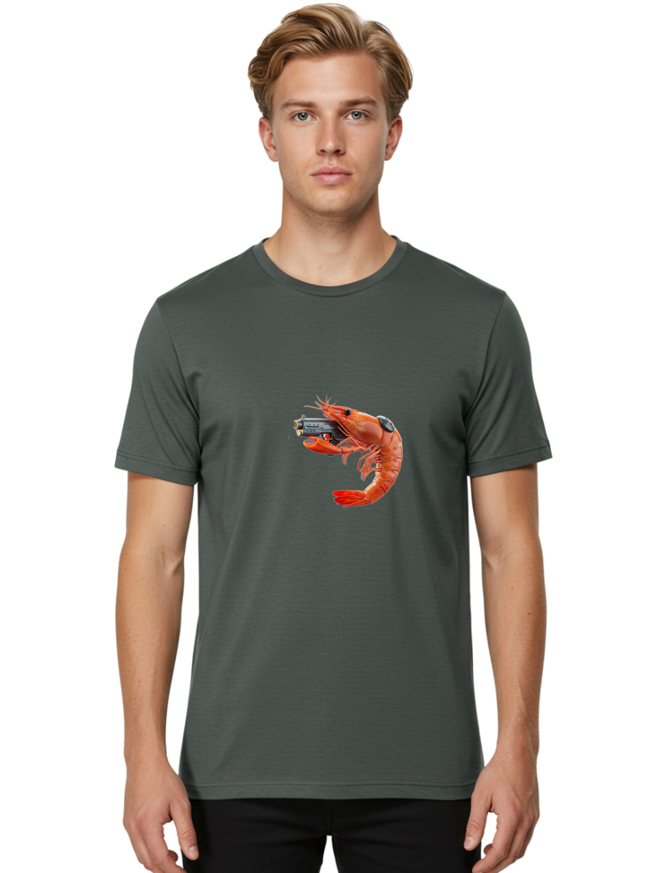 Shrimp-With-Pistol Men'S Graphic Tee, 100% Cotton, Comfortable Casual Summer Wear, Machine Washable, Vintage Camera, Old Camera, Antique Camera, Black Camera, Classic Photography, Photography Equipment, Nostalgic Device, Film Camera, Ban464 27