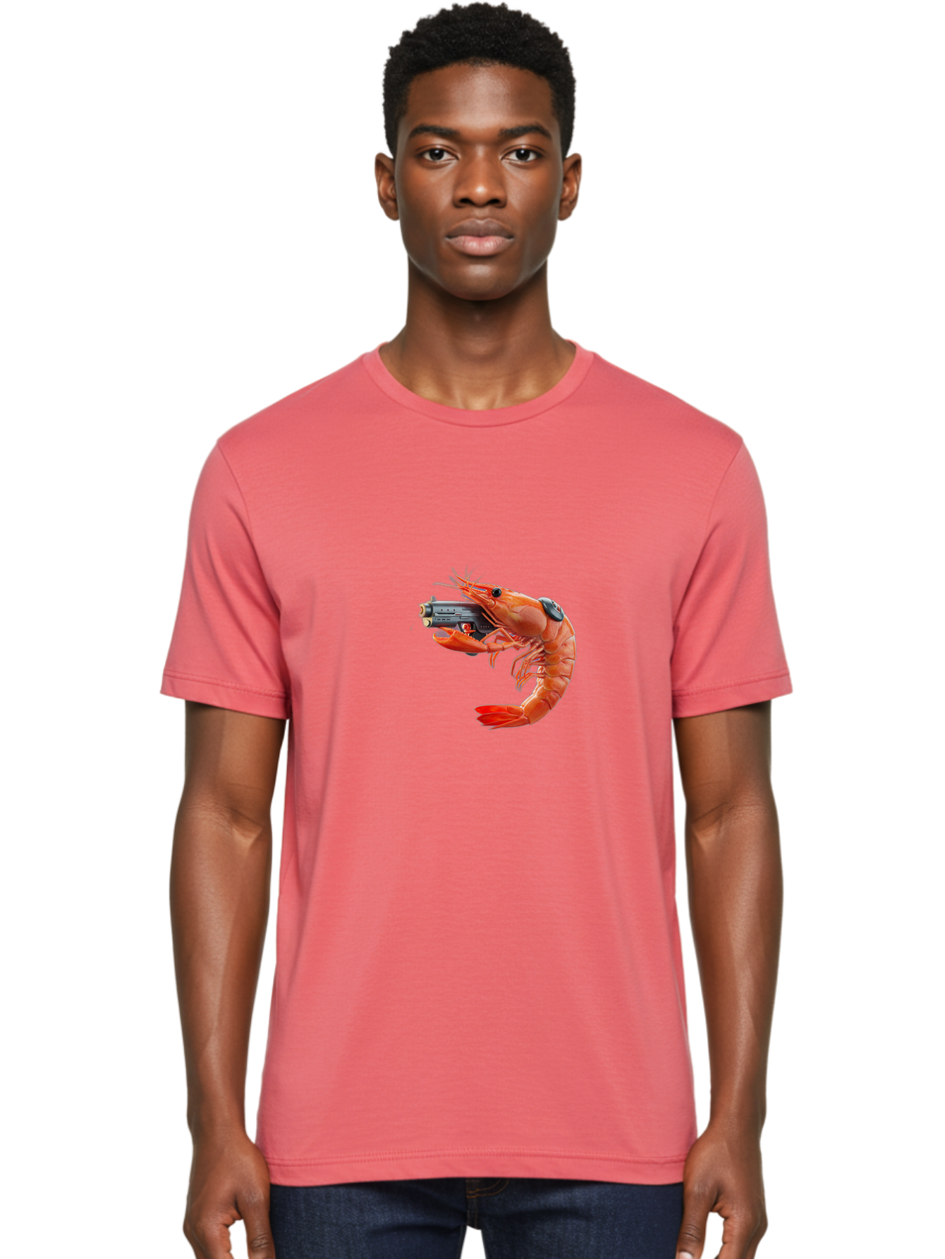 Shrimp-With-Pistol Men'S Graphic Tee, 100% Cotton, Comfortable Casual Summer Wear, Machine Washable, Vintage Camera, Old Camera, Antique Camera, Black Camera, Classic Photography, Photography Equipment, Nostalgic Device, Film Camera, Ban464 17