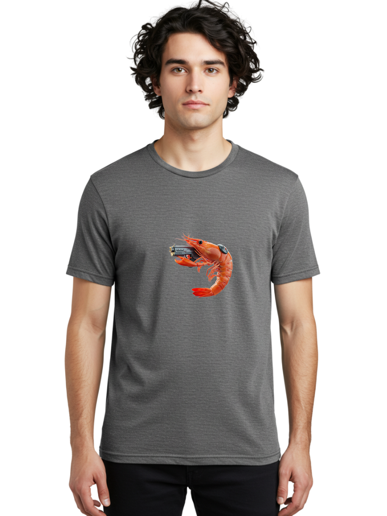 Shrimp-With-Pistol Men'S Graphic Tee, 100% Cotton, Comfortable Casual Summer Wear, Machine Washable, Vintage Camera, Old Camera, Antique Camera, Black Camera, Classic Photography, Photography Equipment, Nostalgic Device, Film Camera, Ban464 18