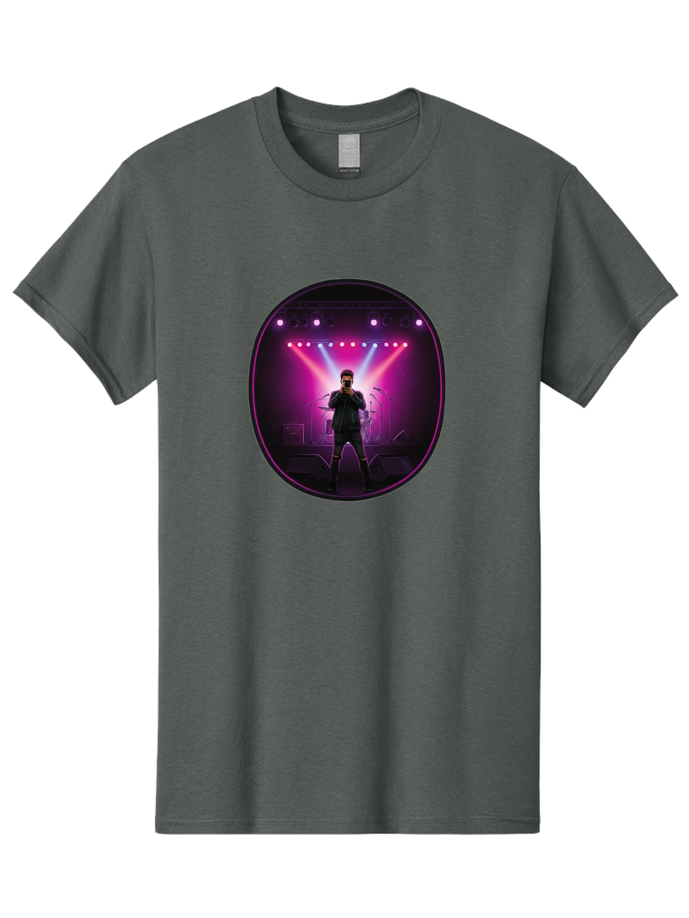 Singer-On-Stage Men'S Graphic Tee, 100% Cotton, Comfortable Casual Summer Wear, Machine Washable, Vintage Camera, Old Camera, Antique Camera, Black Camera, Classic Photography, Photography Equipment, Nostalgic Device, Film Camera, Camera Art Ban472 10