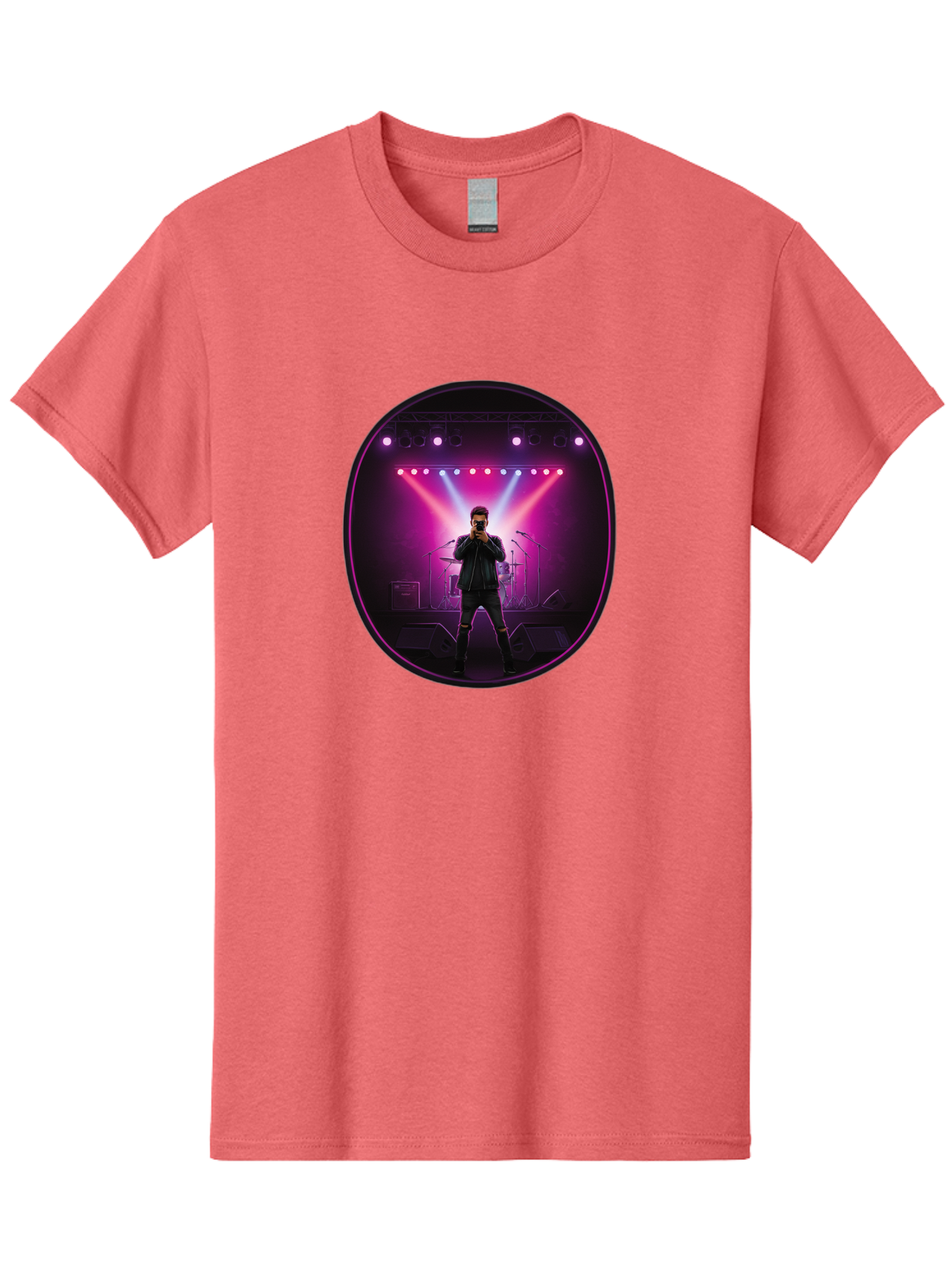 Singer-On-Stage Men'S Graphic Tee, 100% Cotton, Comfortable Casual Summer Wear, Machine Washable, Vintage Camera, Old Camera, Antique Camera, Black Camera, Classic Photography, Photography Equipment, Nostalgic Device, Film Camera, Camera Art Ban472 4