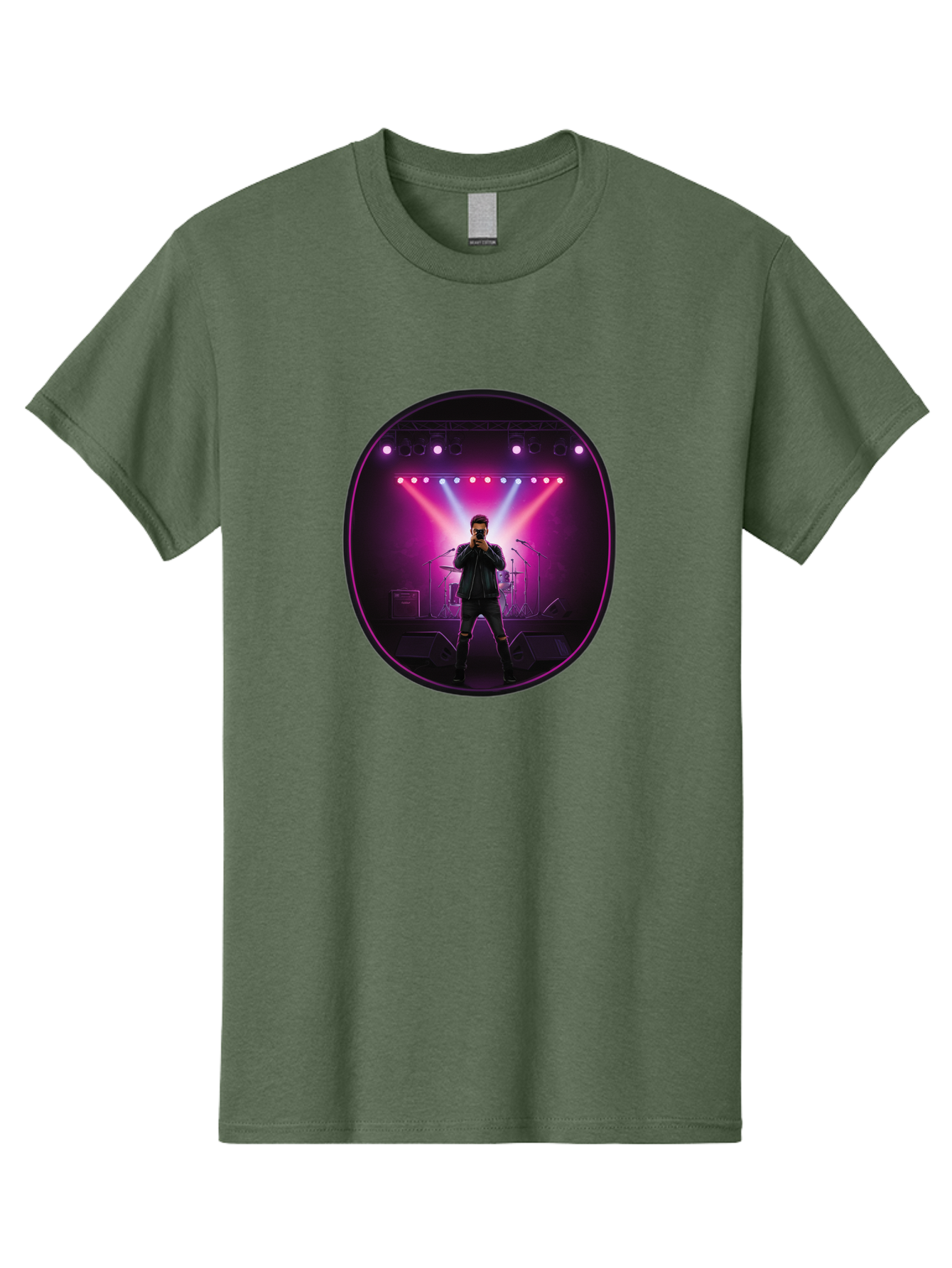 Singer-On-Stage Men'S Graphic Tee, 100% Cotton, Comfortable Casual Summer Wear, Machine Washable, Vintage Camera, Old Camera, Antique Camera, Black Camera, Classic Photography, Photography Equipment, Nostalgic Device, Film Camera, Camera Art Ban472 12