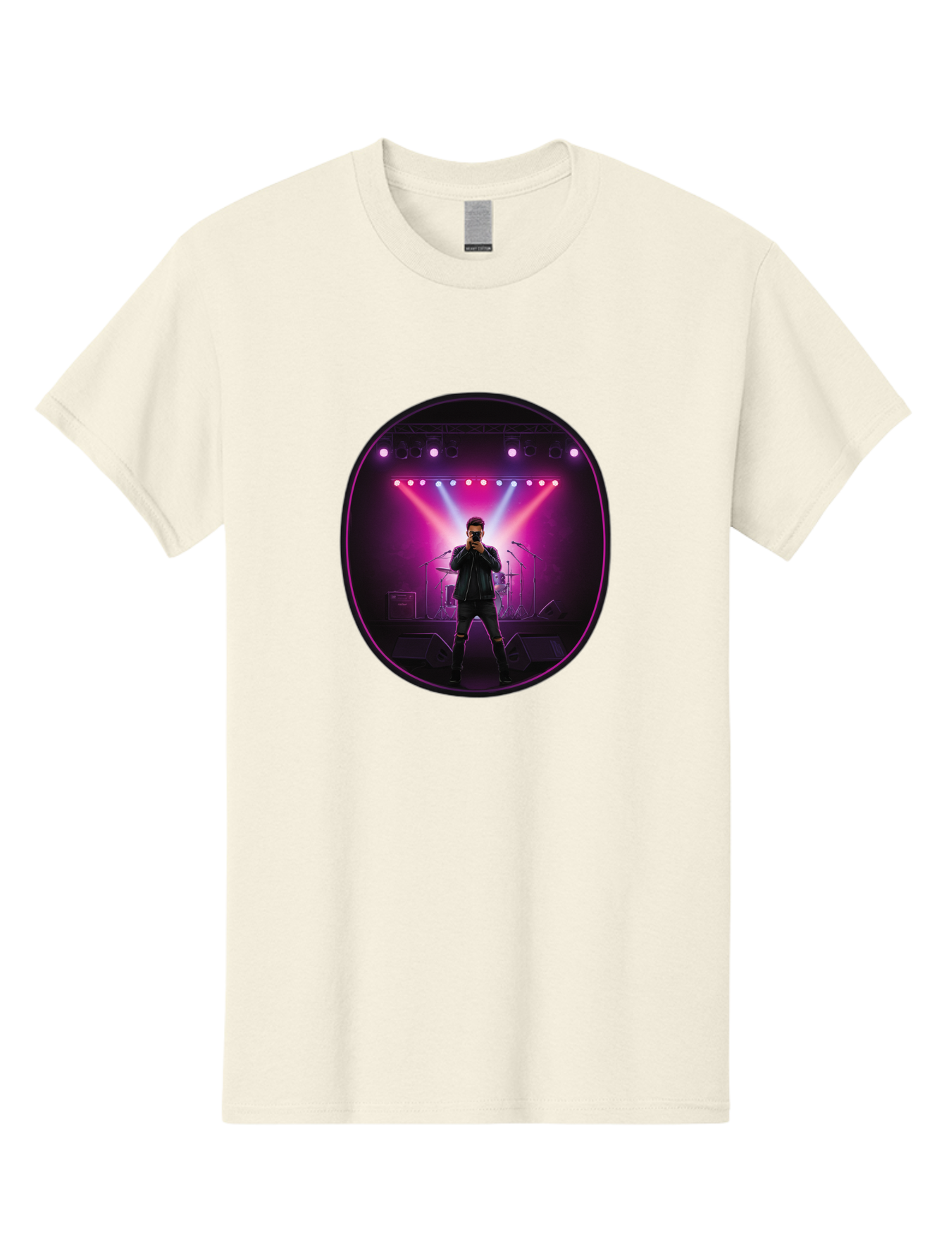 Singer-On-Stage Men'S Graphic Tee, 100% Cotton, Comfortable Casual Summer Wear, Machine Washable, Vintage Camera, Old Camera, Antique Camera, Black Camera, Classic Photography, Photography Equipment, Nostalgic Device, Film Camera, Camera Art Ban472 6