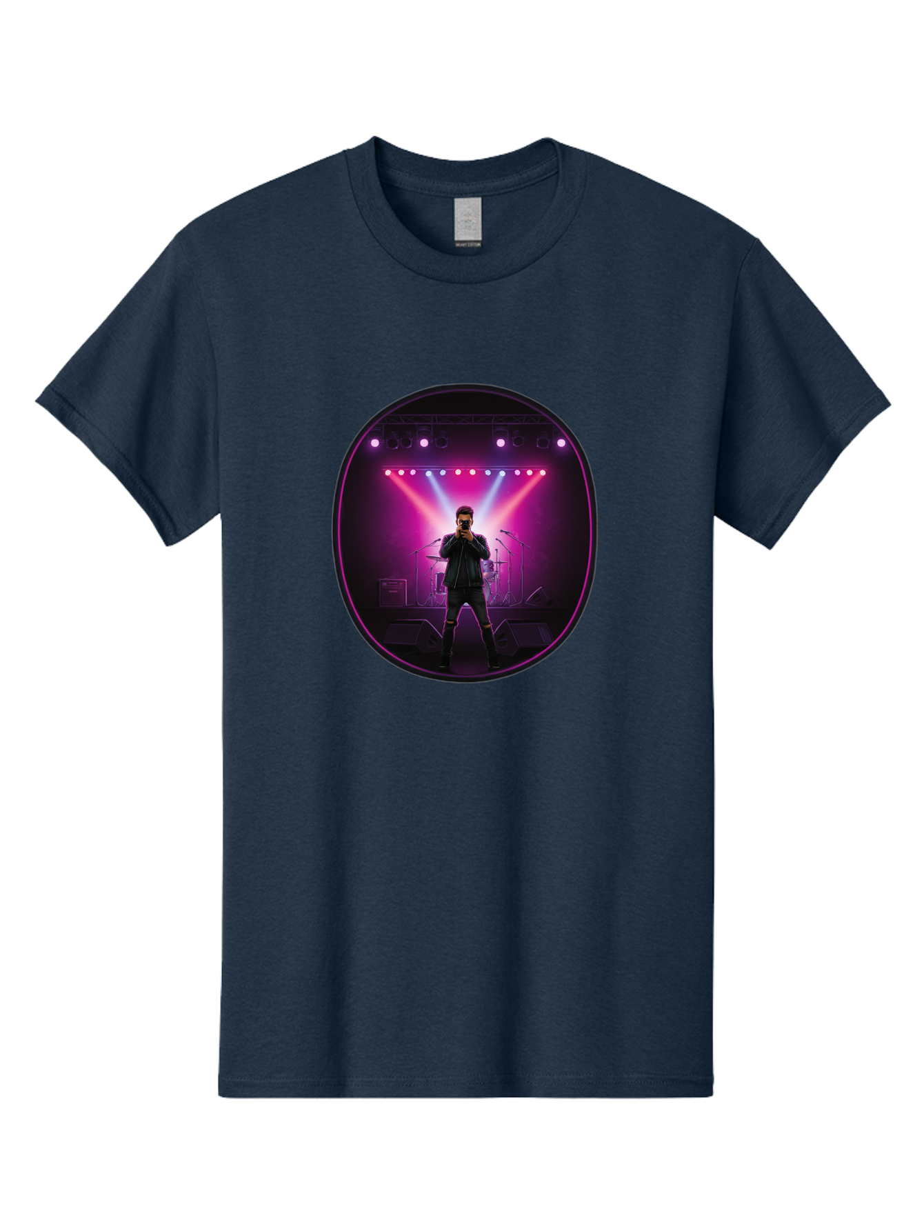 Singer-On-Stage Men'S Graphic Tee, 100% Cotton, Comfortable Casual Summer Wear, Machine Washable, Vintage Camera, Old Camera, Antique Camera, Black Camera, Classic Photography, Photography Equipment, Nostalgic Device, Film Camera, Camera Art Ban472 8