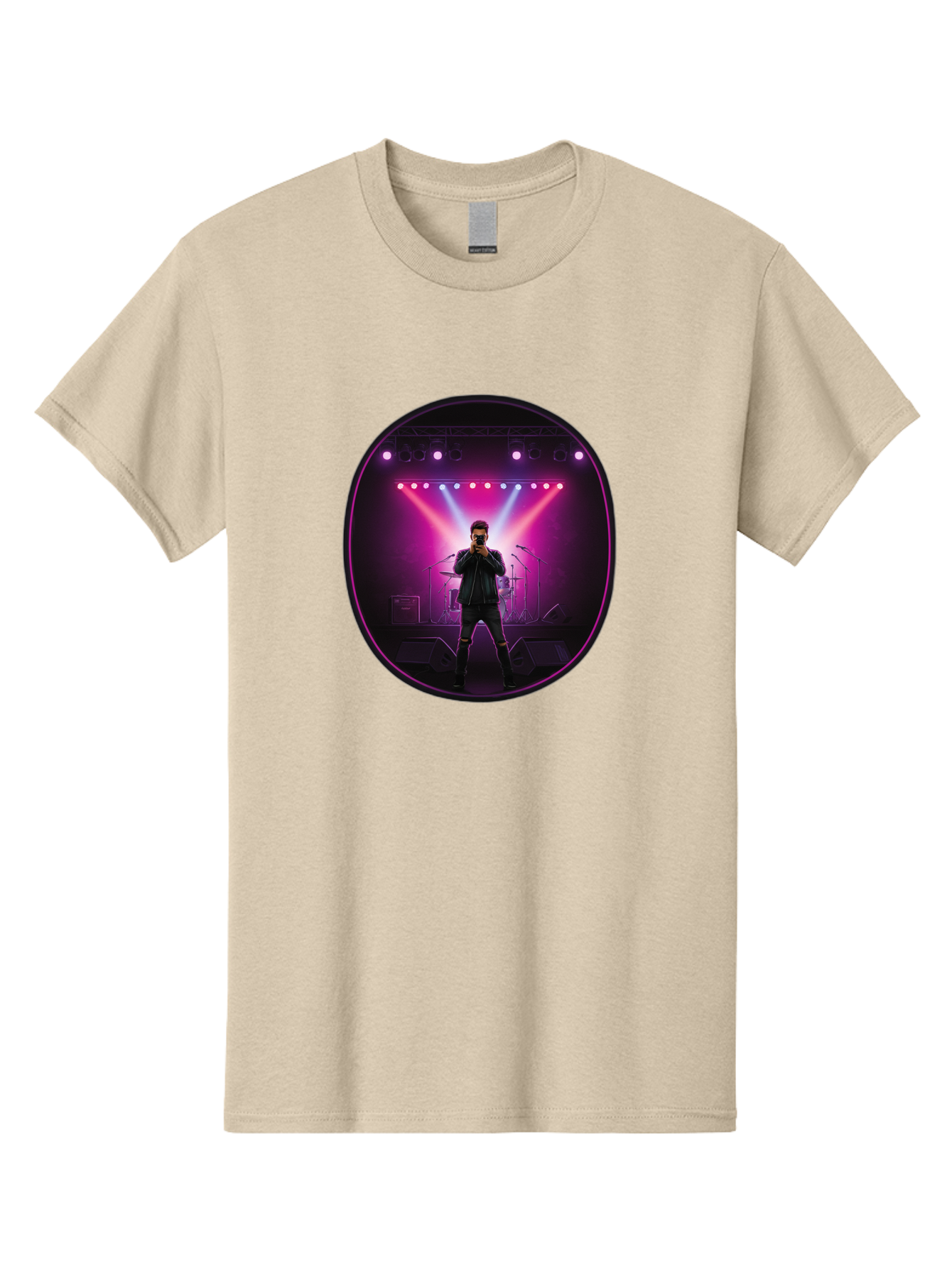 Singer-On-Stage Men'S Graphic Tee, 100% Cotton, Comfortable Casual Summer Wear, Machine Washable, Vintage Camera, Old Camera, Antique Camera, Black Camera, Classic Photography, Photography Equipment, Nostalgic Device, Film Camera, Camera Art Ban472 14