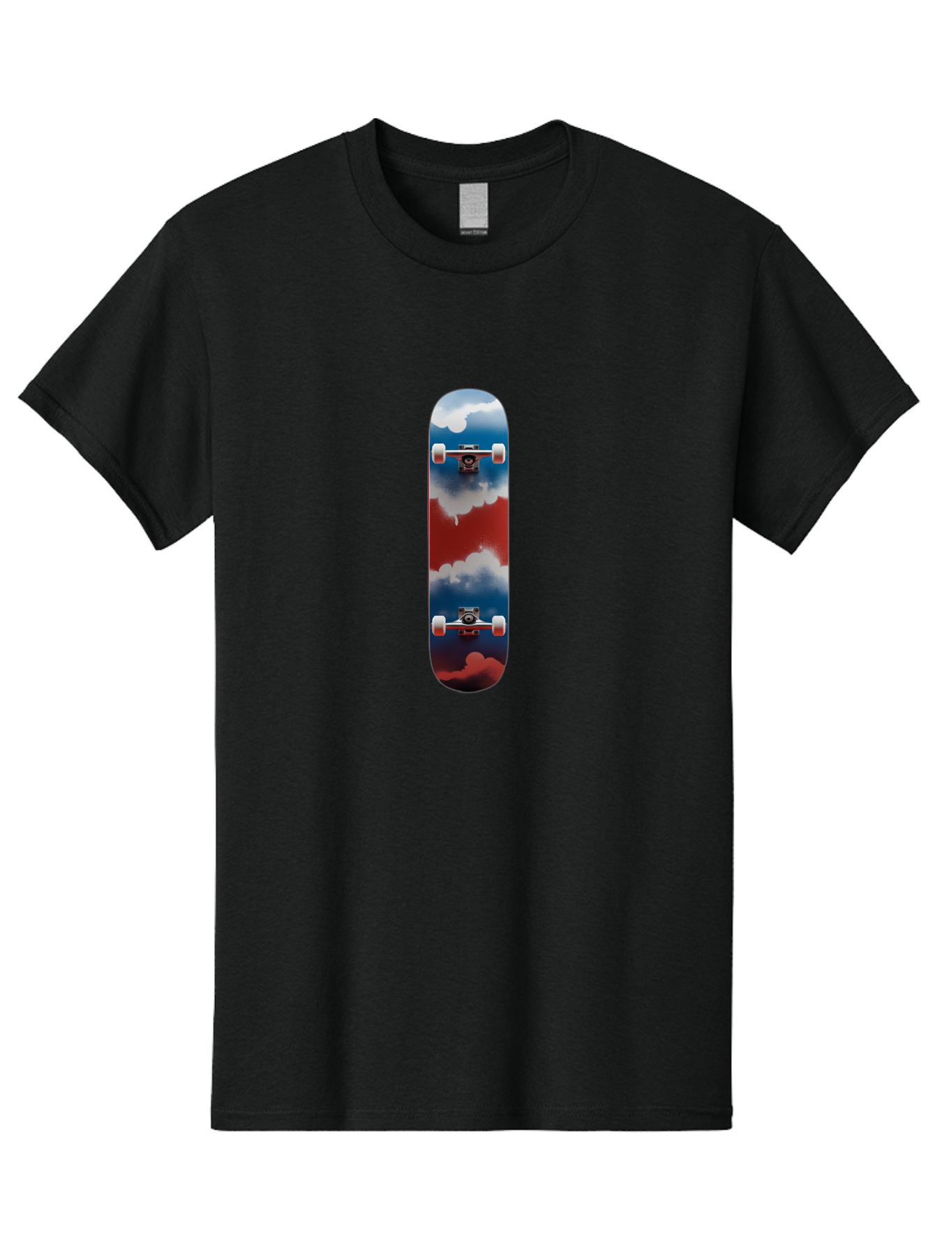 Skateboard-Flying-With-Clouds Men'S Graphic Tee, 100% Cotton, Comfortable Casual Summer Wear, Machine Washable, Vintage Camera, Old Camera, Antique Camera, Black Camera, Classic Photography, Photography Equipment, Nostalgic Device, Ban473 15