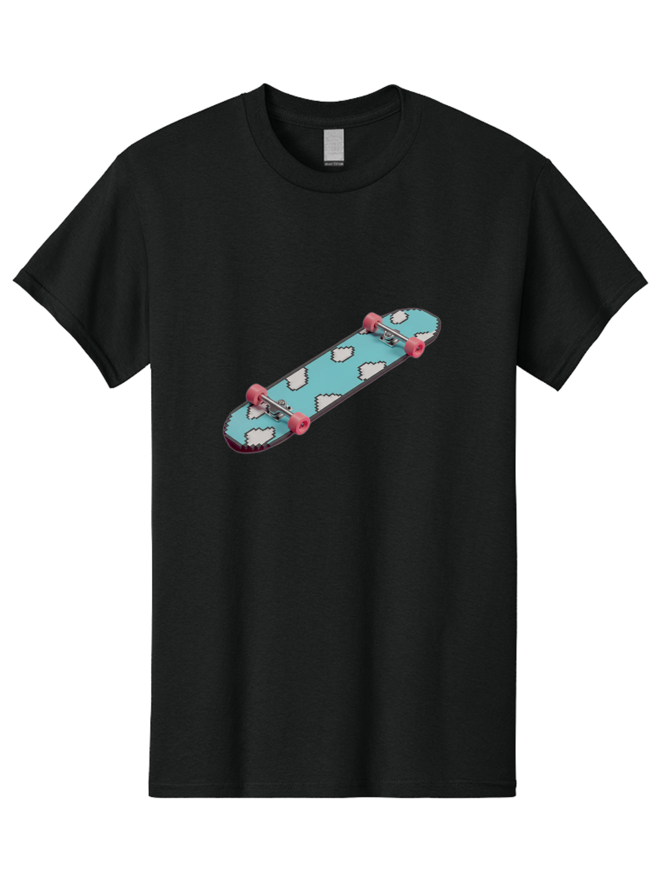 Skateboard-With-Clouds Men'S Graphic Tee, 100% Cotton, Comfortable Casual Summer Wear, Machine Washable, Vintage Camera, Old Camera, Antique Camera, Black Camera, Classic Photography, Photography Equipment, Nostalgic Device, Film Camera, Ban474 6