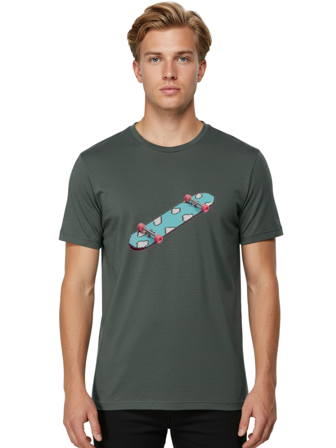 Skateboard-With-Clouds Men'S Graphic Tee, 100% Cotton, Comfortable Casual Summer Wear, Machine Washable, Vintage Camera, Old Camera, Antique Camera, Black Camera, Classic Photography, Photography Equipment, Nostalgic Device, Film Camera, Ban474 26