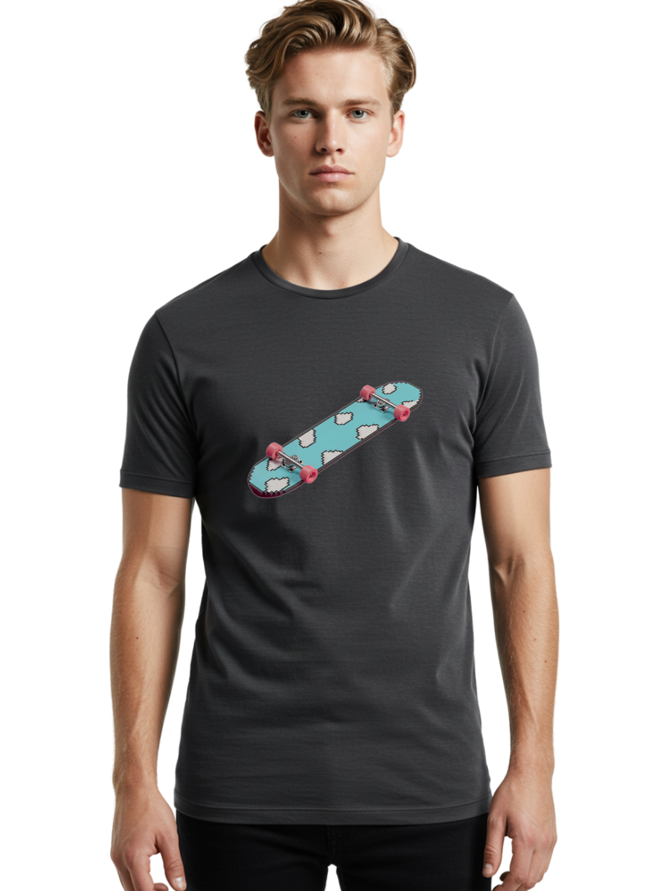 Skateboard-With-Clouds Men'S Graphic Tee, 100% Cotton, Comfortable Casual Summer Wear, Machine Washable, Vintage Camera, Old Camera, Antique Camera, Black Camera, Classic Photography, Photography Equipment, Nostalgic Device, Film Camera, Ban474 28