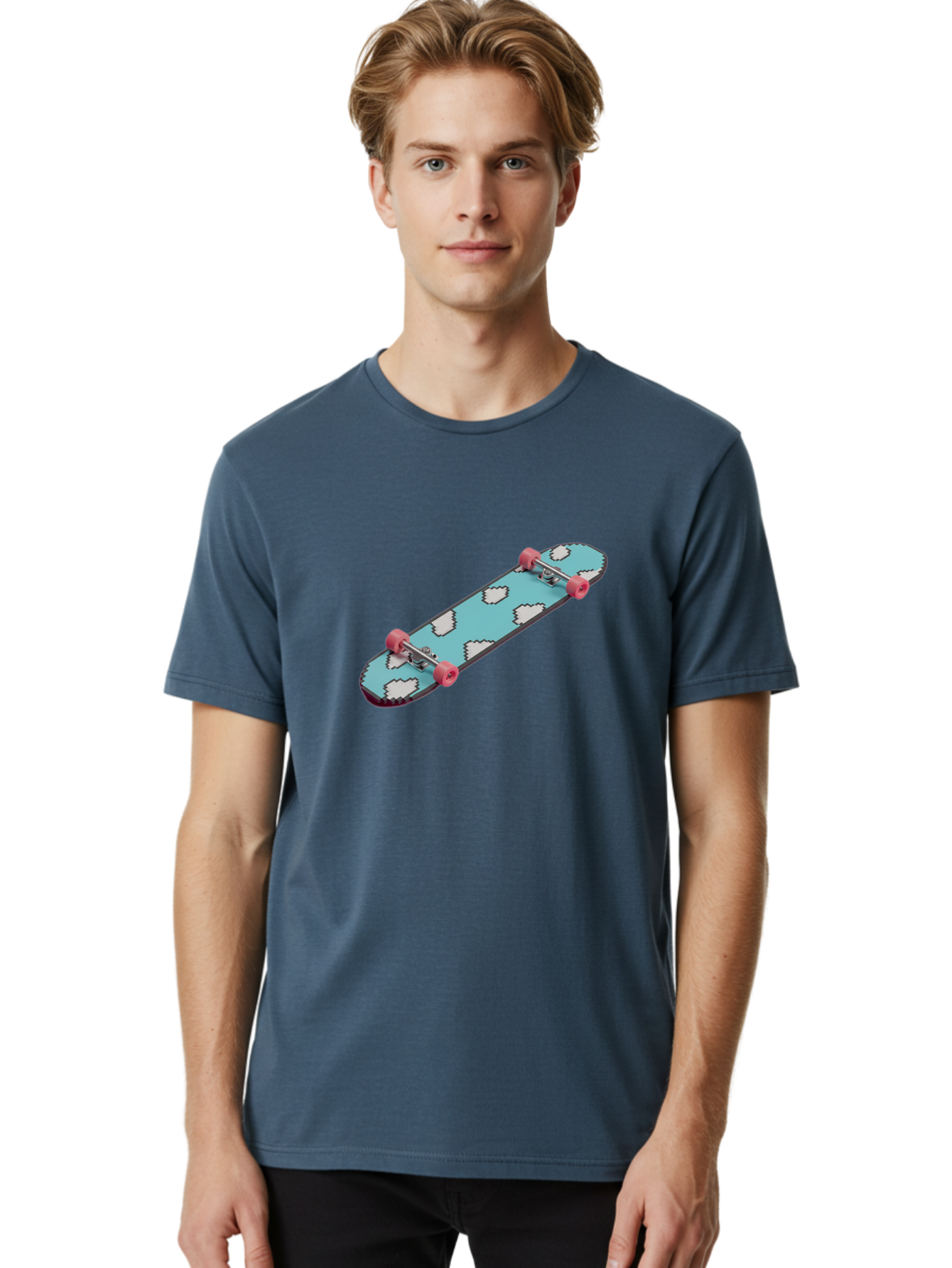 Skateboard-With-Clouds Men'S Graphic Tee, 100% Cotton, Comfortable Casual Summer Wear, Machine Washable, Vintage Camera, Old Camera, Antique Camera, Black Camera, Classic Photography, Photography Equipment, Nostalgic Device, Film Camera, Ban474 30
