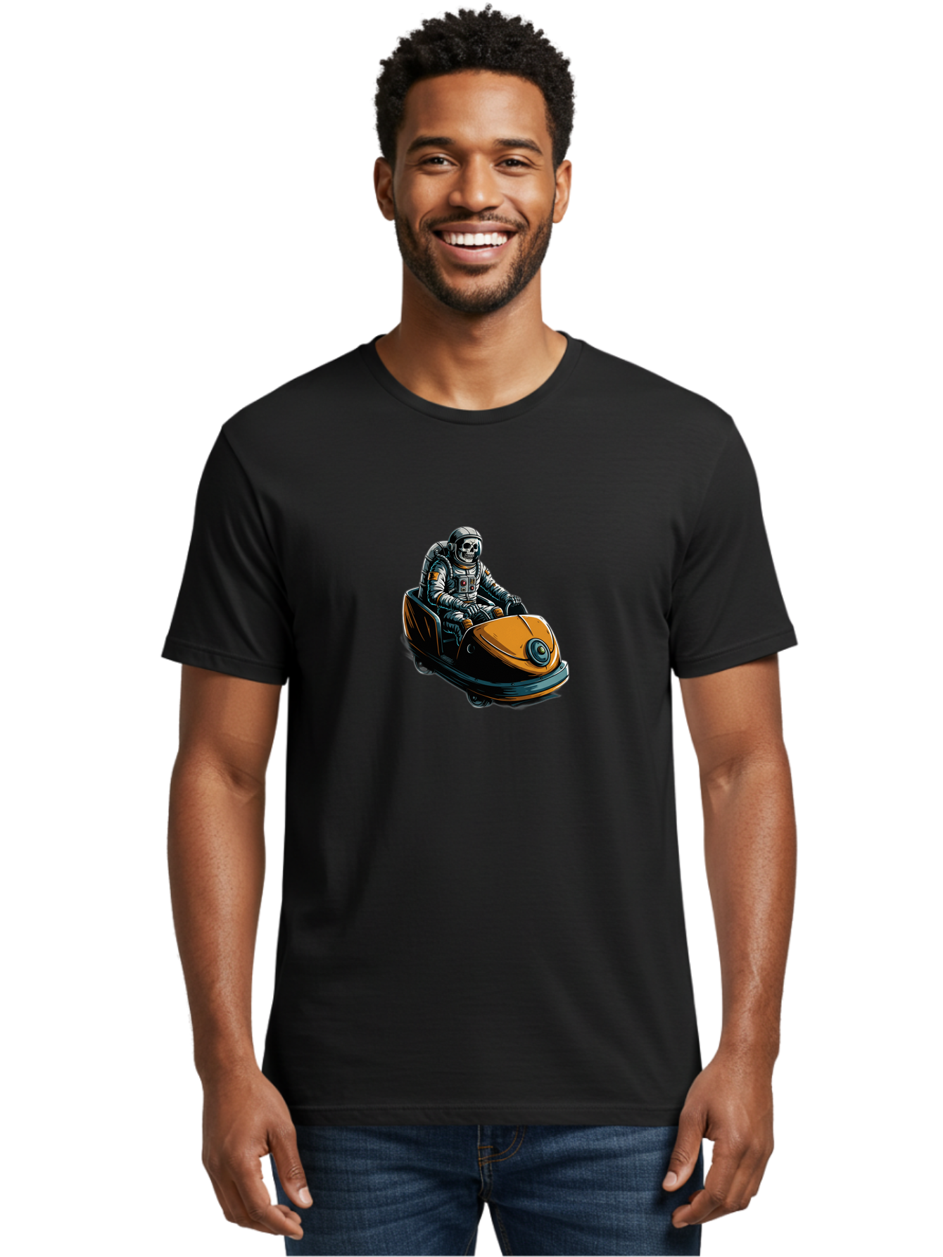 Skeleton-Astronaut-On-Go-Kart Men'S Graphic Tee, 100% Cotton, Comfortable Casual Summer Wear, Machine Washable, Vintage Camera, Old Camera, Antique Camera, Black Camera, Classic Photography, Photography Equipment, Nostalgic Device, Ban477 26
