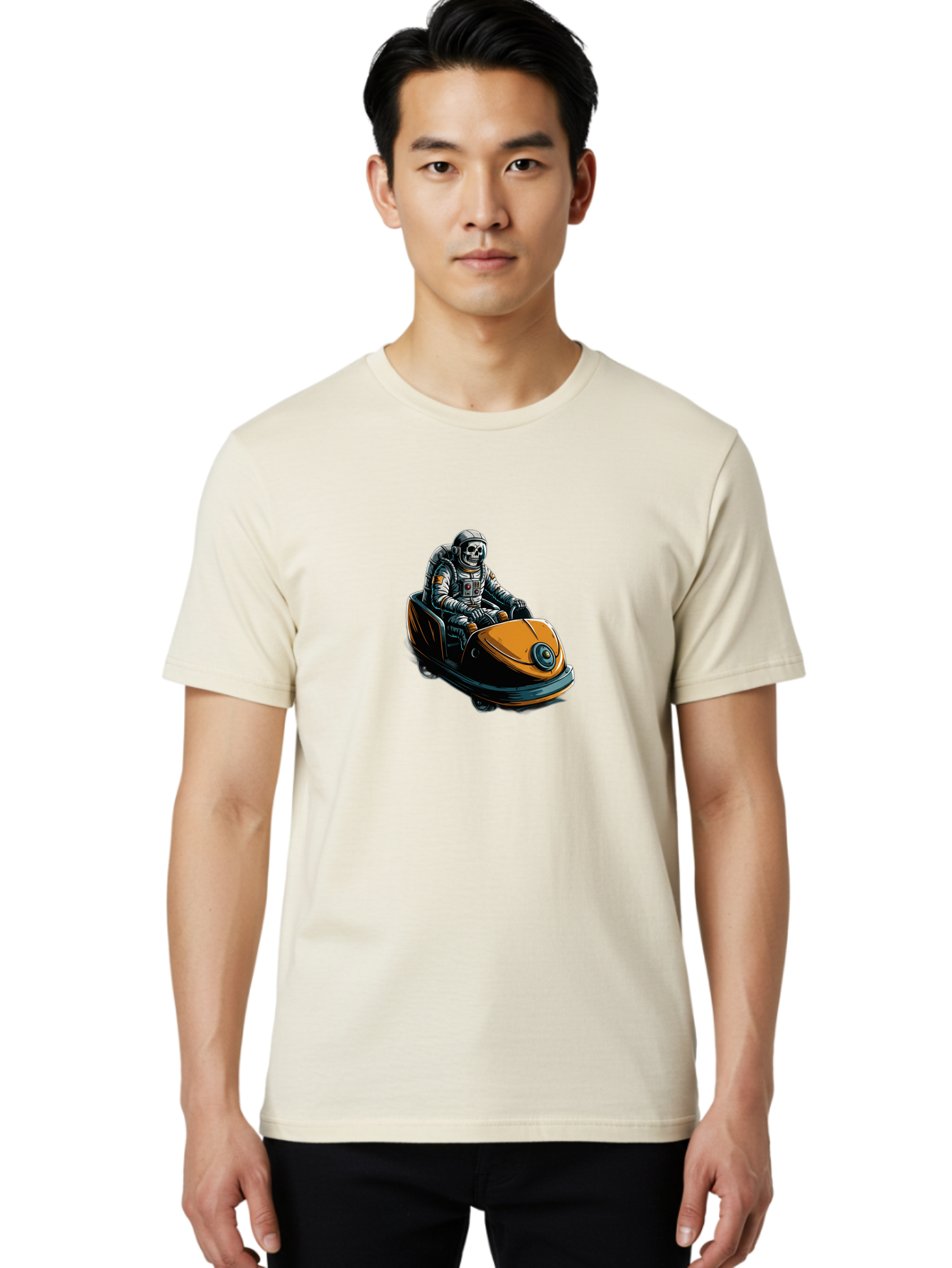Skeleton-Astronaut-On-Go-Kart Men'S Graphic Tee, 100% Cotton, Comfortable Casual Summer Wear, Machine Washable, Vintage Camera, Old Camera, Antique Camera, Black Camera, Classic Photography, Photography Equipment, Nostalgic Device, Ban477 16
