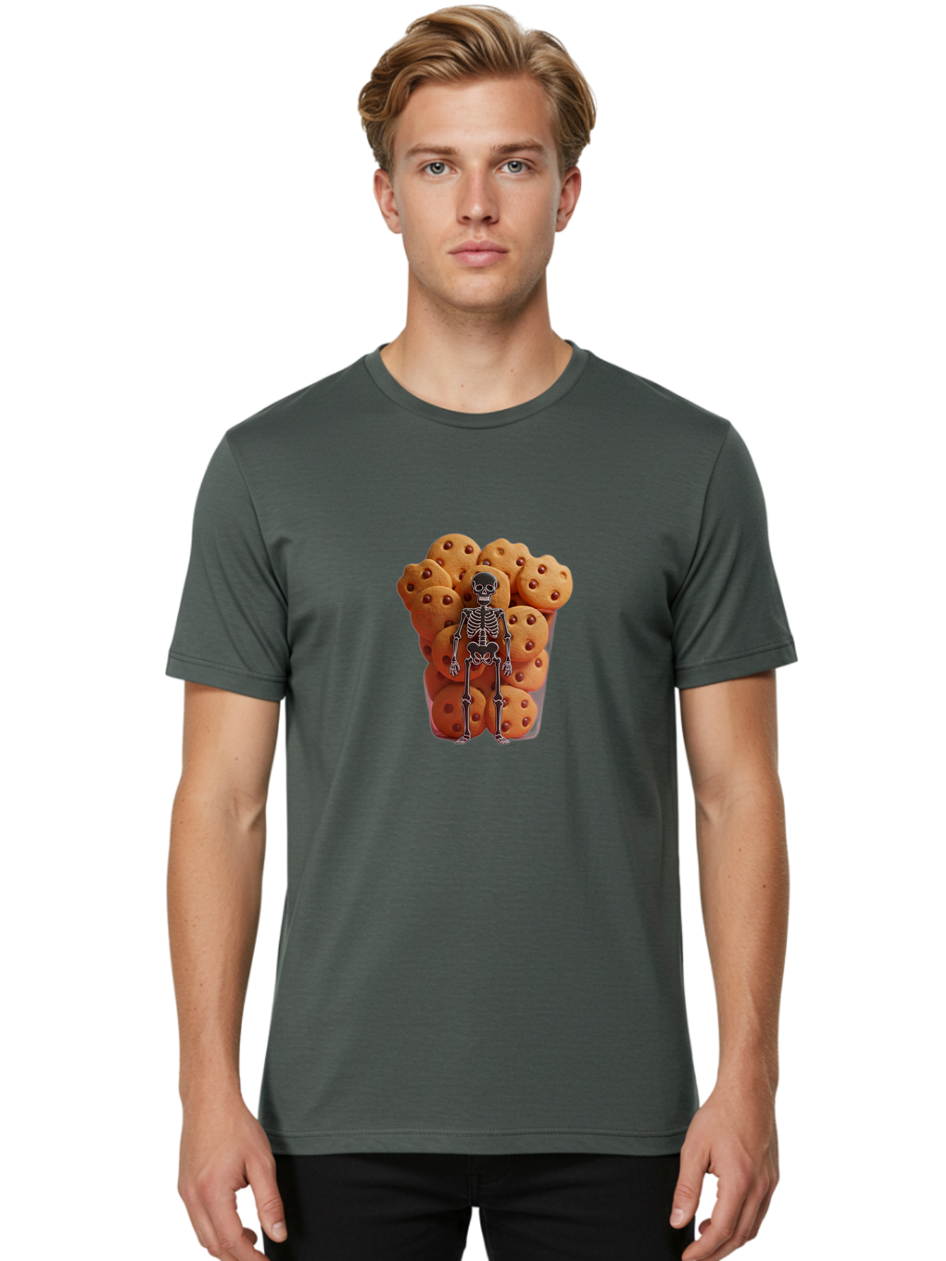 Skeleton-In-Cookies-Jar Men'S Graphic Tee, 100% Cotton, Comfortable Casual Summer Wear, Machine Washable, Vintage Camera, Old Camera, Antique Camera, Black Camera, Classic Photography, Photography Equipment, Nostalgic Device, Film Camera, Ban480 25