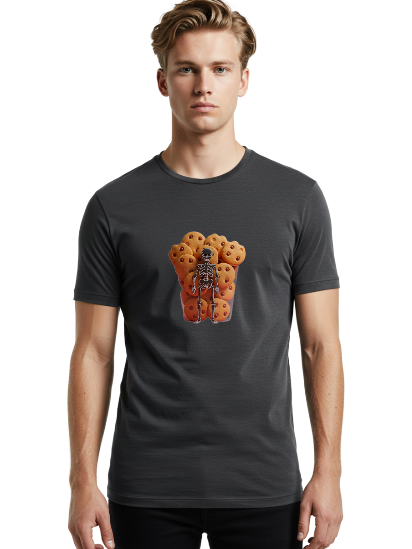 Skeleton-In-Cookies-Jar Men'S Graphic Tee, 100% Cotton, Comfortable Casual Summer Wear, Machine Washable, Vintage Camera, Old Camera, Antique Camera, Black Camera, Classic Photography, Photography Equipment, Nostalgic Device, Film Camera, Ban480 30