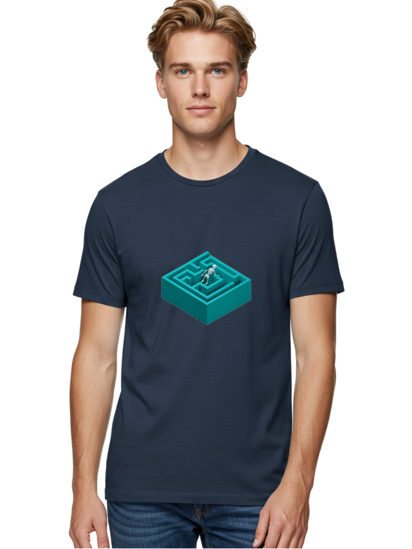 Skeleton-In-Maze Men'S Graphic Tee, 100% Cotton, Comfortable Casual Summer Wear, Machine Washable, Vintage Camera, Old Camera, Antique Camera, Black Camera, Classic Photography, Photography Equipment, Nostalgic Device, Film Camera, Camera Art Ban481 30
