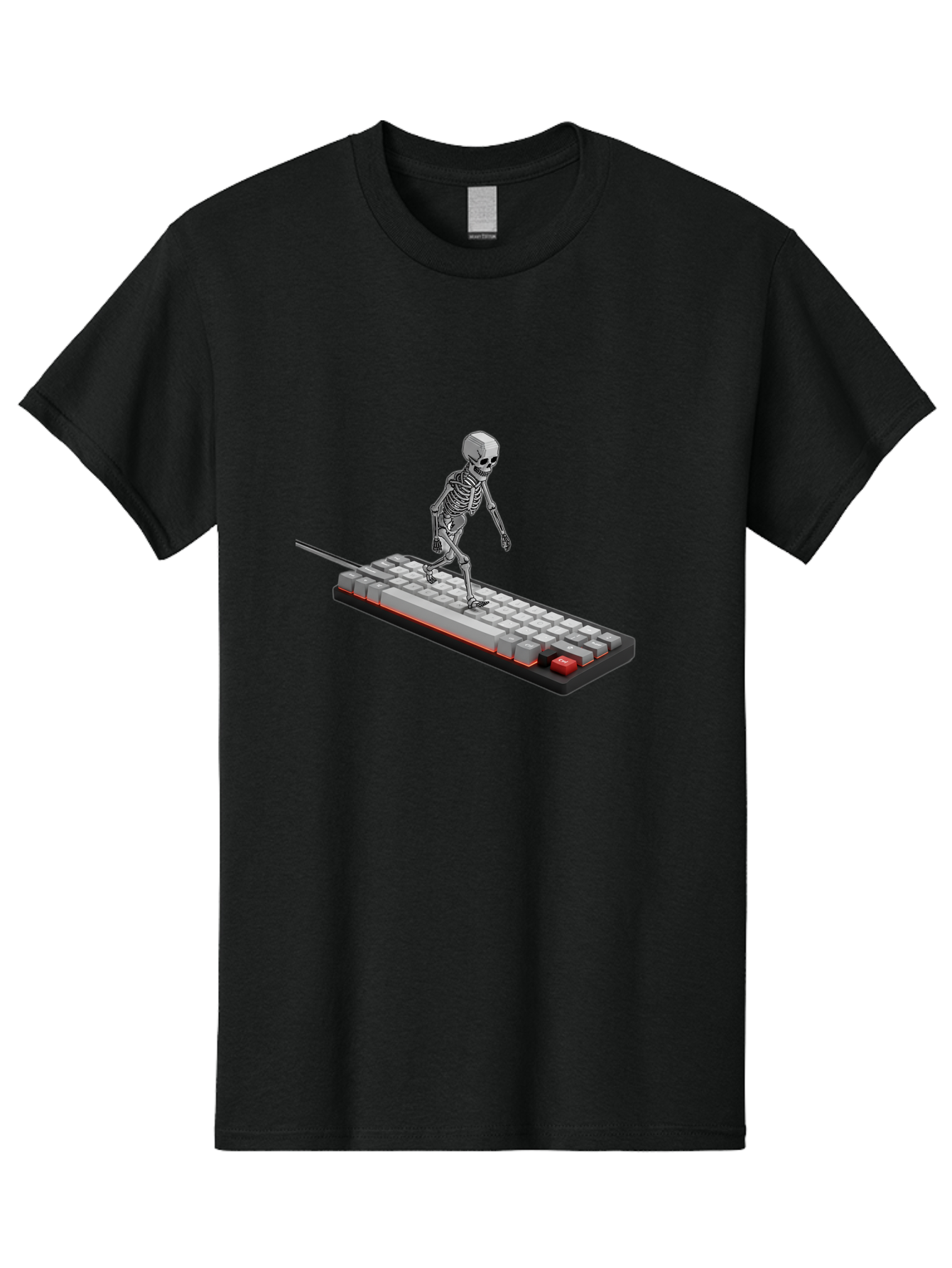 Skeleton-On-Keyboard Men'S Graphic Tee, 100% Cotton, Comfortable Casual Summer Wear, Machine Washable, Vintage Camera, Old Camera, Antique Camera, Black Camera, Classic Photography, Photography Equipment, Nostalgic Device, Film Camera, Ban482 14