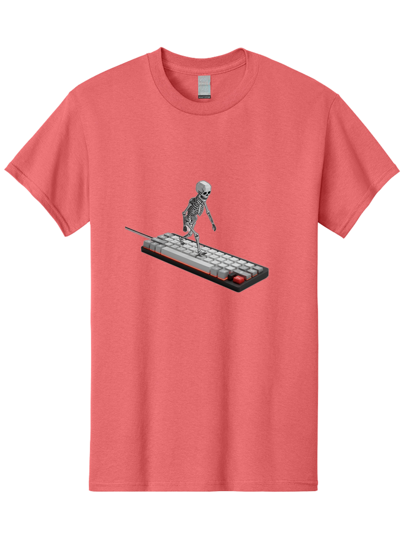 Skeleton-On-Keyboard Men'S Graphic Tee, 100% Cotton, Comfortable Casual Summer Wear, Machine Washable, Vintage Camera, Old Camera, Antique Camera, Black Camera, Classic Photography, Photography Equipment, Nostalgic Device, Film Camera, Ban482 7