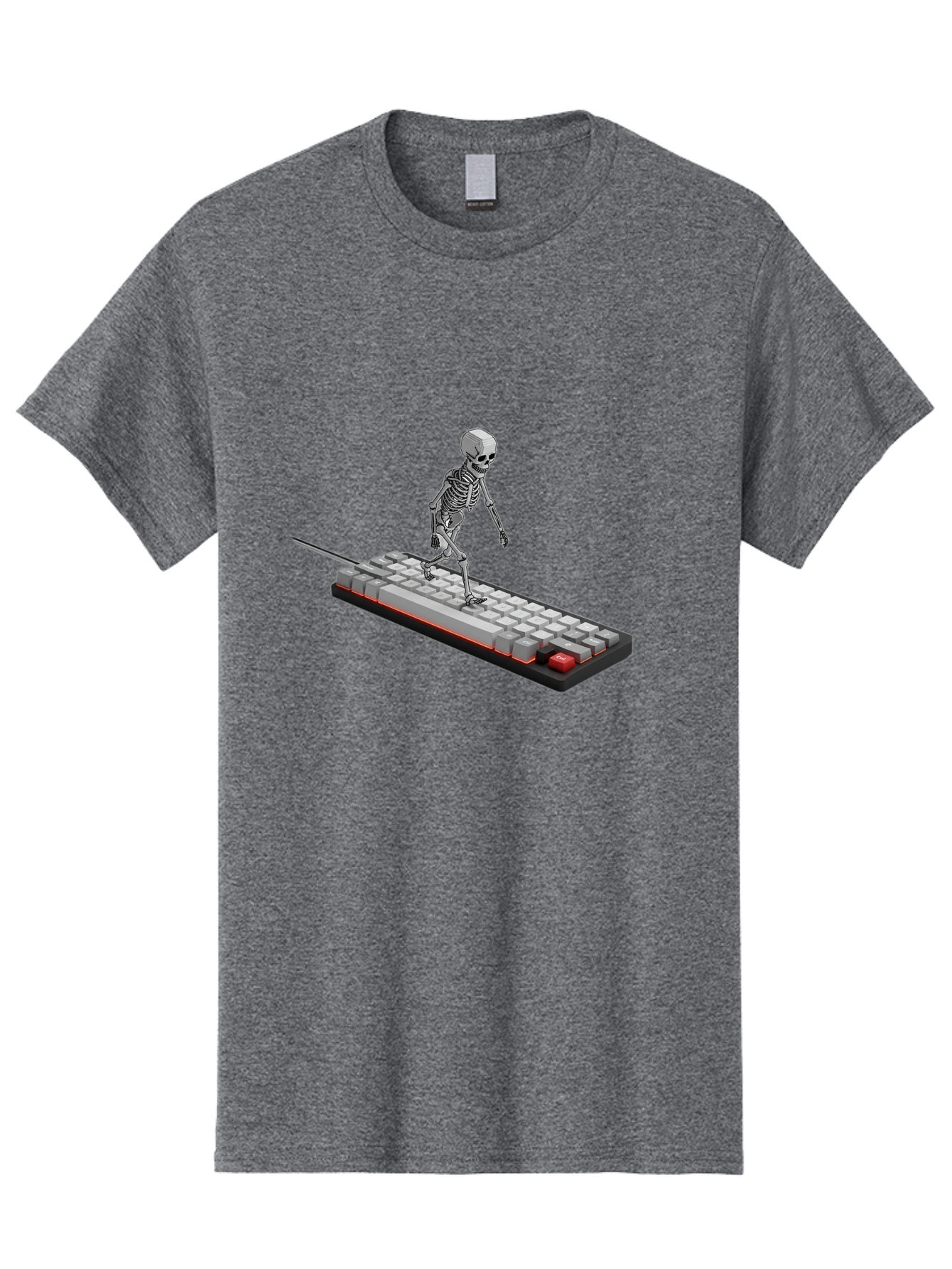 Skeleton-On-Keyboard Men'S Graphic Tee, 100% Cotton, Comfortable Casual Summer Wear, Machine Washable, Vintage Camera, Old Camera, Antique Camera, Black Camera, Classic Photography, Photography Equipment, Nostalgic Device, Film Camera, Ban482 13