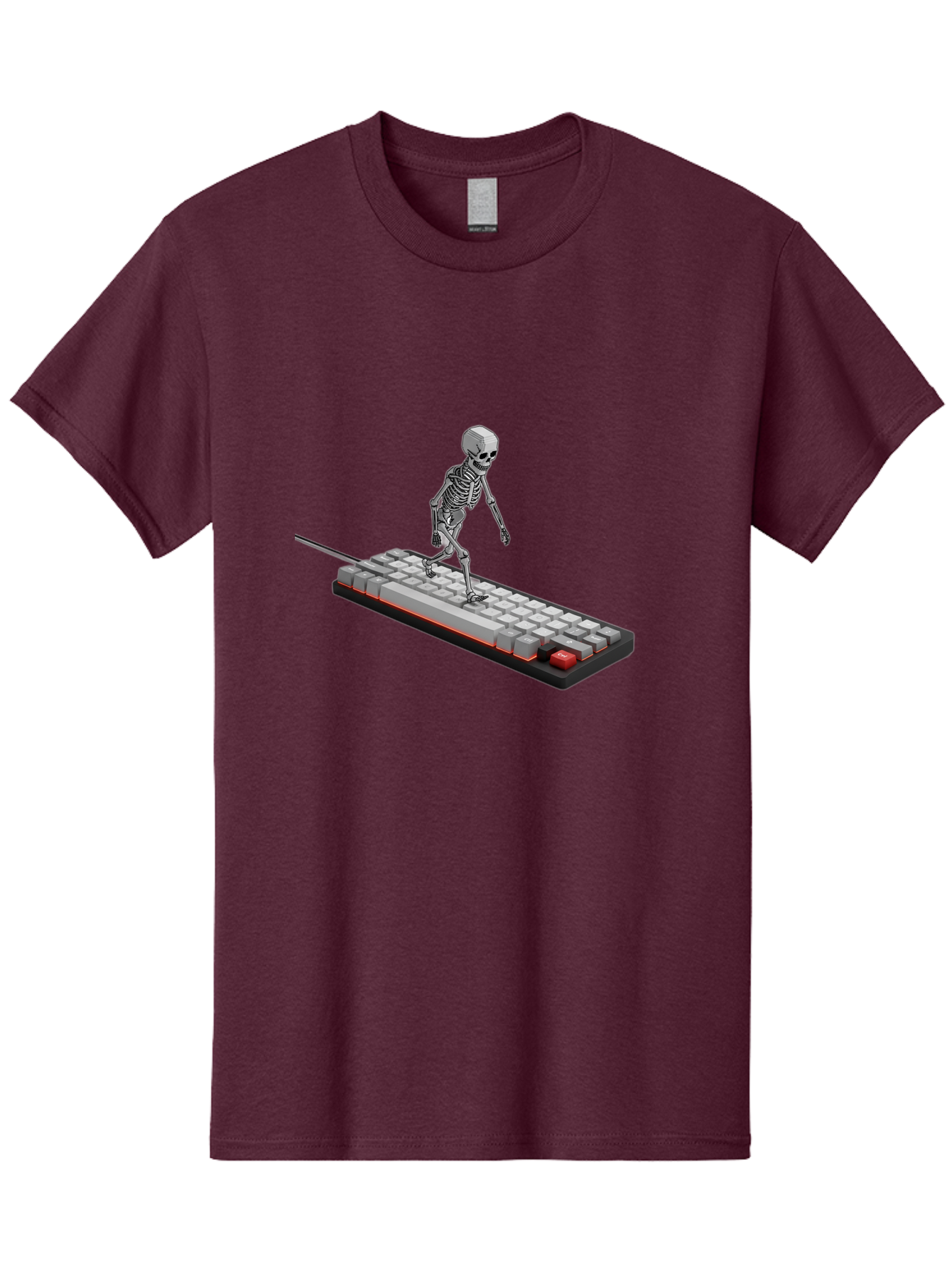Skeleton-On-Keyboard Men'S Graphic Tee, 100% Cotton, Comfortable Casual Summer Wear, Machine Washable, Vintage Camera, Old Camera, Antique Camera, Black Camera, Classic Photography, Photography Equipment, Nostalgic Device, Film Camera, Ban482 12