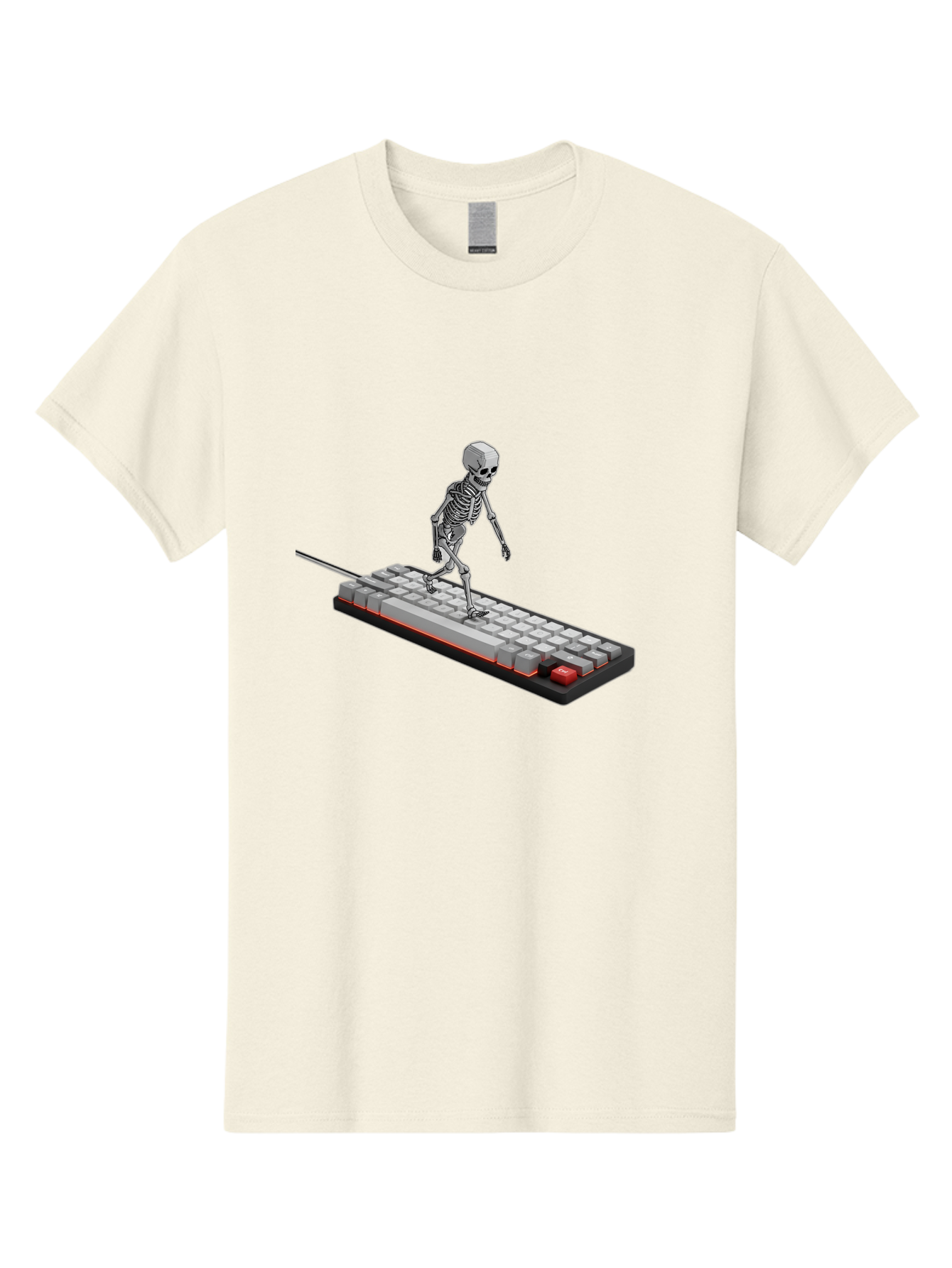 Skeleton-On-Keyboard Men'S Graphic Tee, 100% Cotton, Comfortable Casual Summer Wear, Machine Washable, Vintage Camera, Old Camera, Antique Camera, Black Camera, Classic Photography, Photography Equipment, Nostalgic Device, Film Camera, Ban482 8