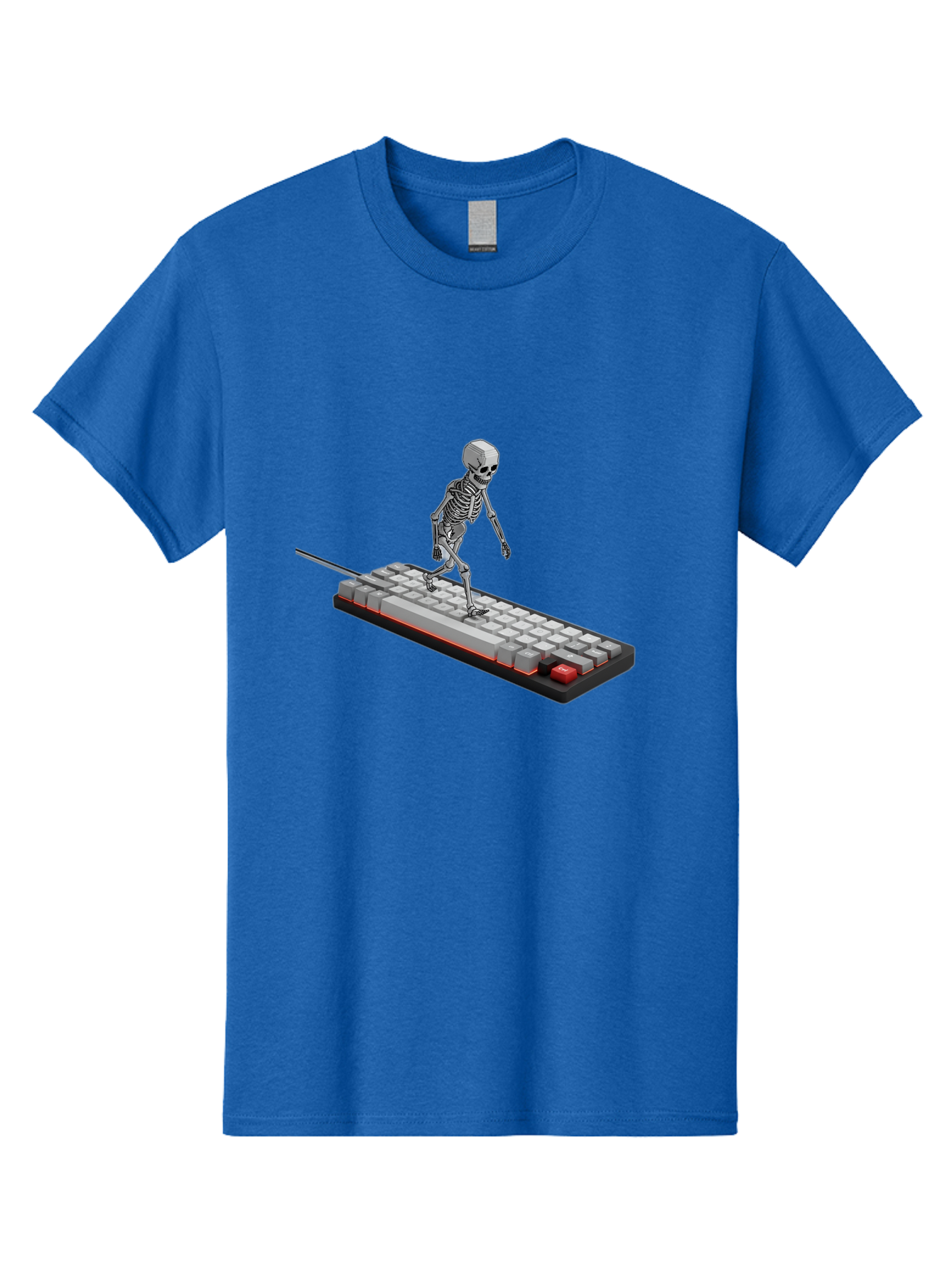 Skeleton-On-Keyboard Men'S Graphic Tee, 100% Cotton, Comfortable Casual Summer Wear, Machine Washable, Vintage Camera, Old Camera, Antique Camera, Black Camera, Classic Photography, Photography Equipment, Nostalgic Device, Film Camera, Ban482 15