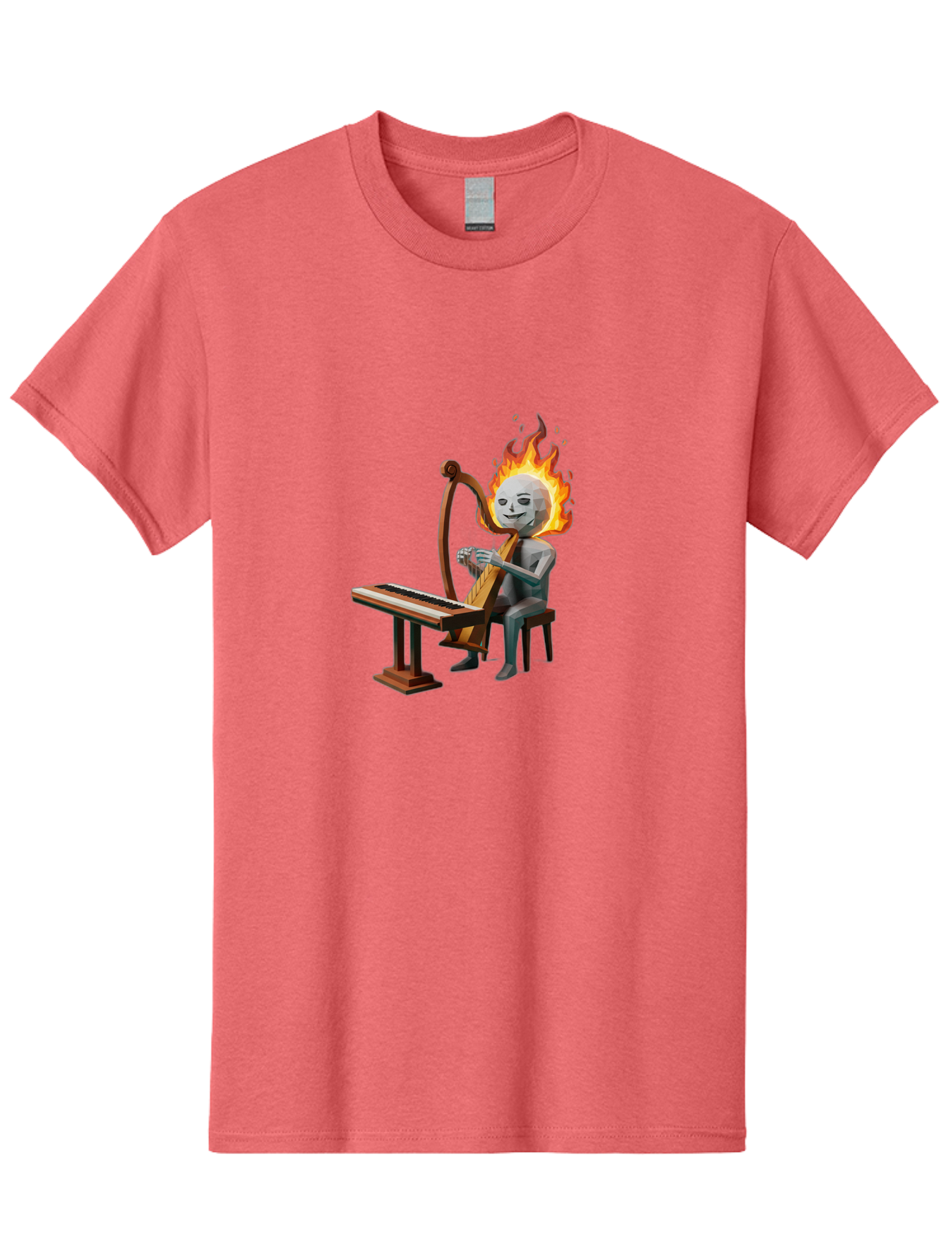 Skeleton-Playing-Lyre Men'S Graphic Tee, 100% Cotton, Comfortable Casual Summer Wear, Machine Washable, Vintage Camera, Old Camera, Antique Camera, Black Camera, Classic Photography, Photography Equipment, Nostalgic Device, Film Camera, Ban483 3
