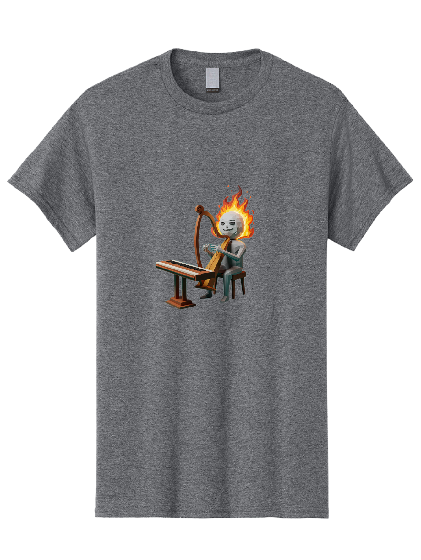 Skeleton-Playing-Lyre Men'S Graphic Tee, 100% Cotton, Comfortable Casual Summer Wear, Machine Washable, Vintage Camera, Old Camera, Antique Camera, Black Camera, Classic Photography, Photography Equipment, Nostalgic Device, Film Camera, Ban483 10